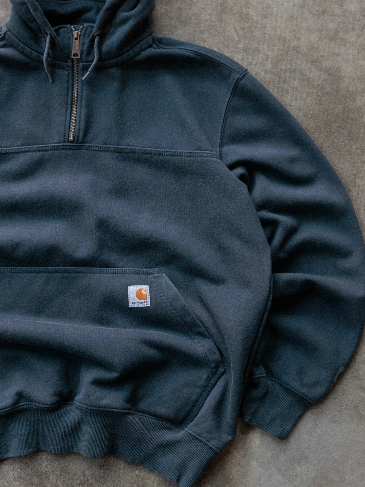 Vintage Navy Carhartt Rain Defender Hoodie (L)
