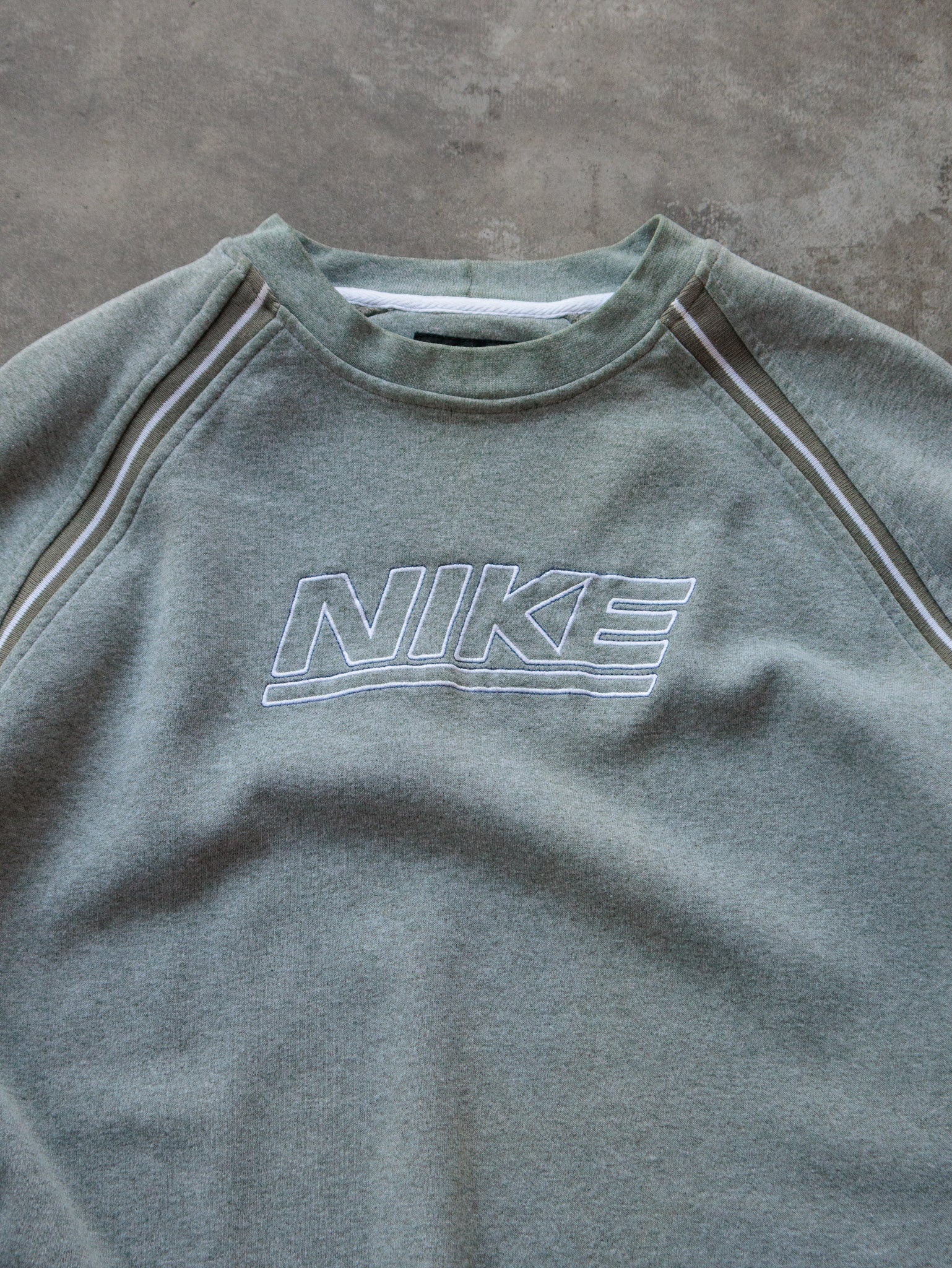 Vintage 00s Sage Nike Spell Out Sweatshirt (2XL)