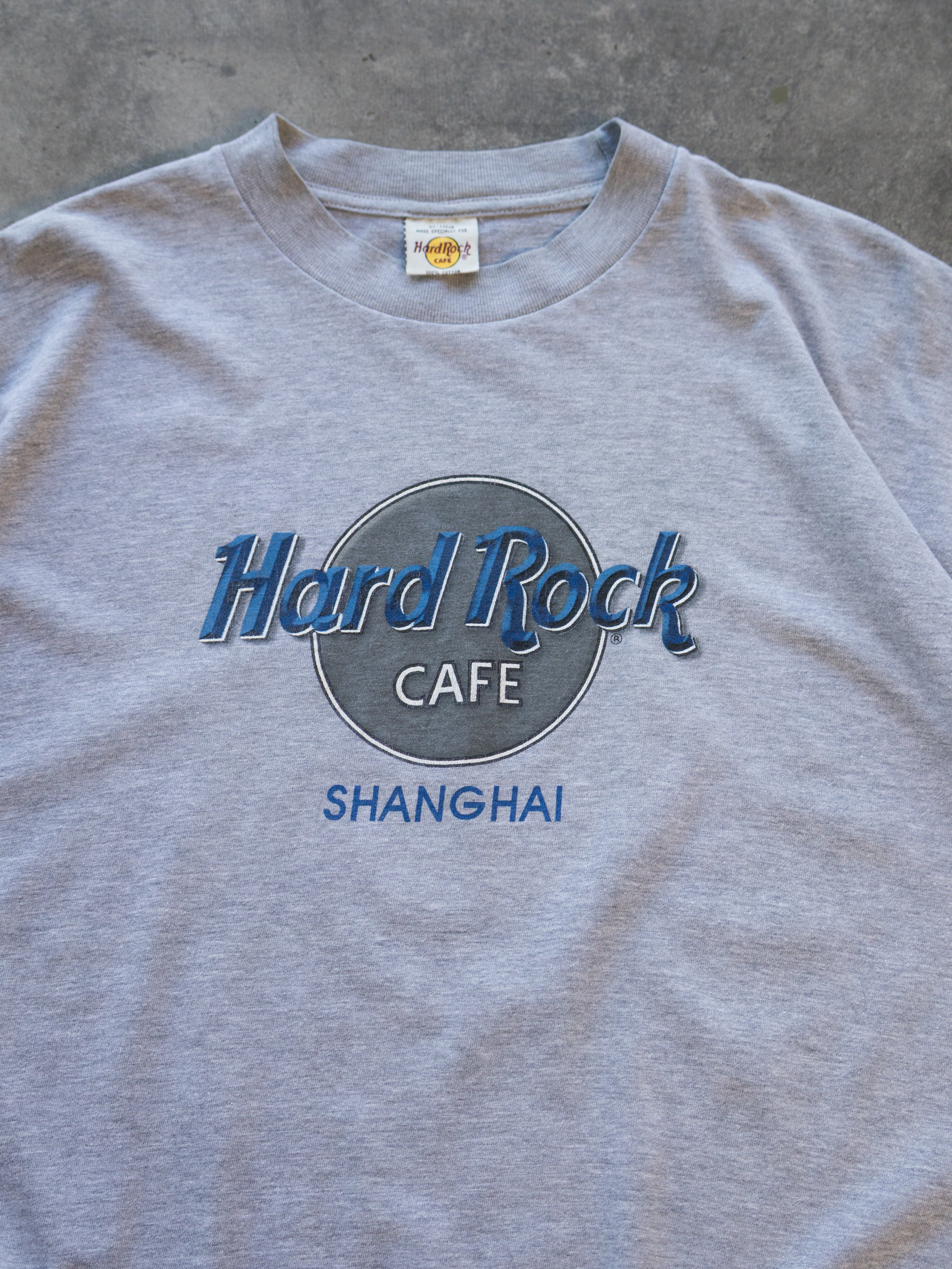Vintage Grey Hard Rock Cafe Shanghai Tee (2XL)