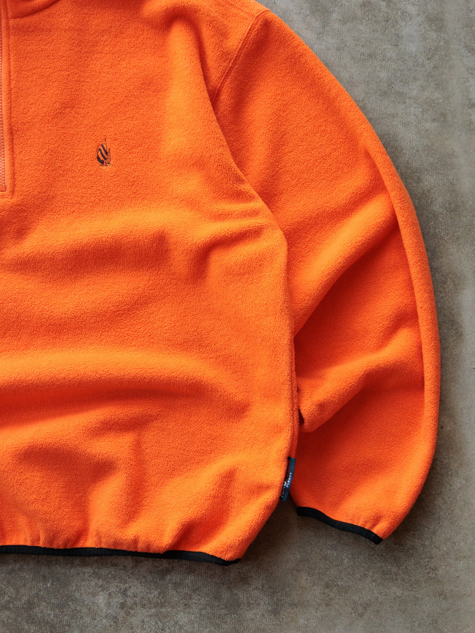 Vintage 90s Orange Nautica Fleece Quarter Zip Sweatshirt (L)