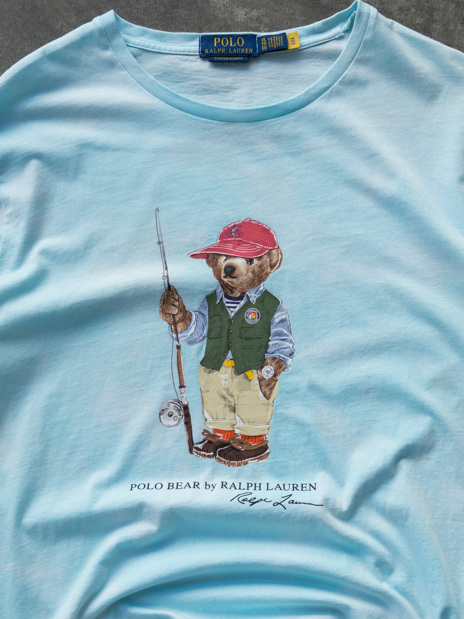 Blue Polo Bear by Ralph Lauren Fishing Tee (XL)