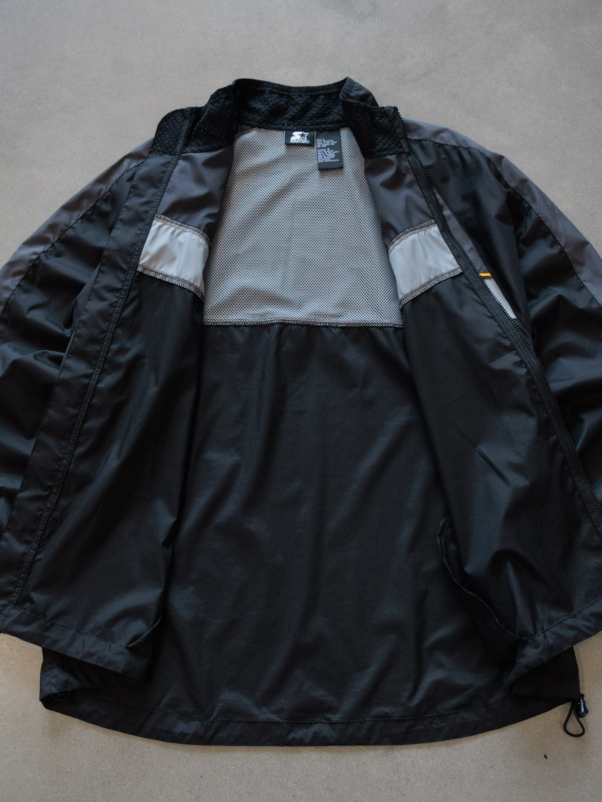 Vintage 00s Black Starter Colourblock Windbreaker (L)