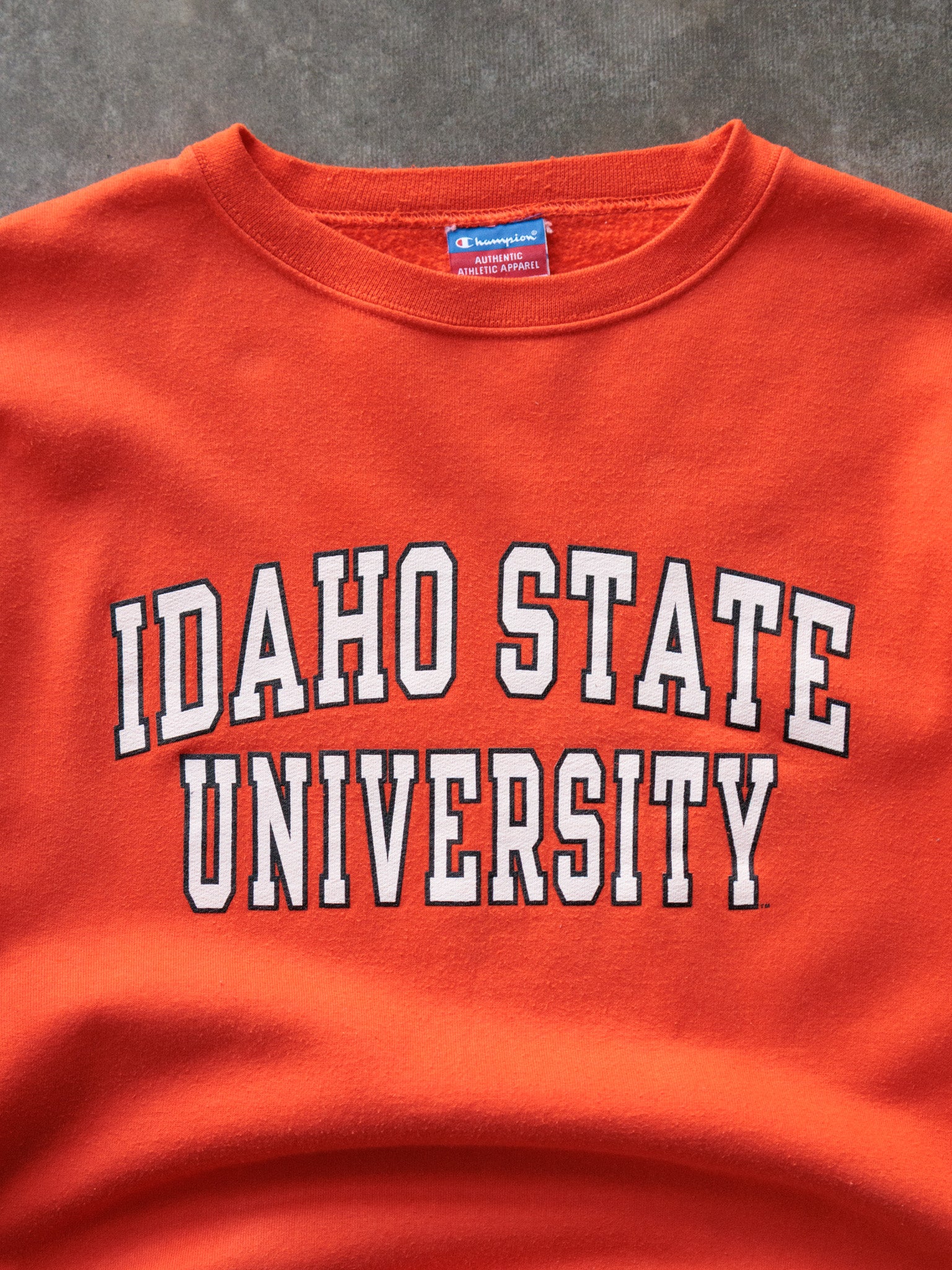 Vintage Orange Idaho State University Champion Sweatshirt (L)