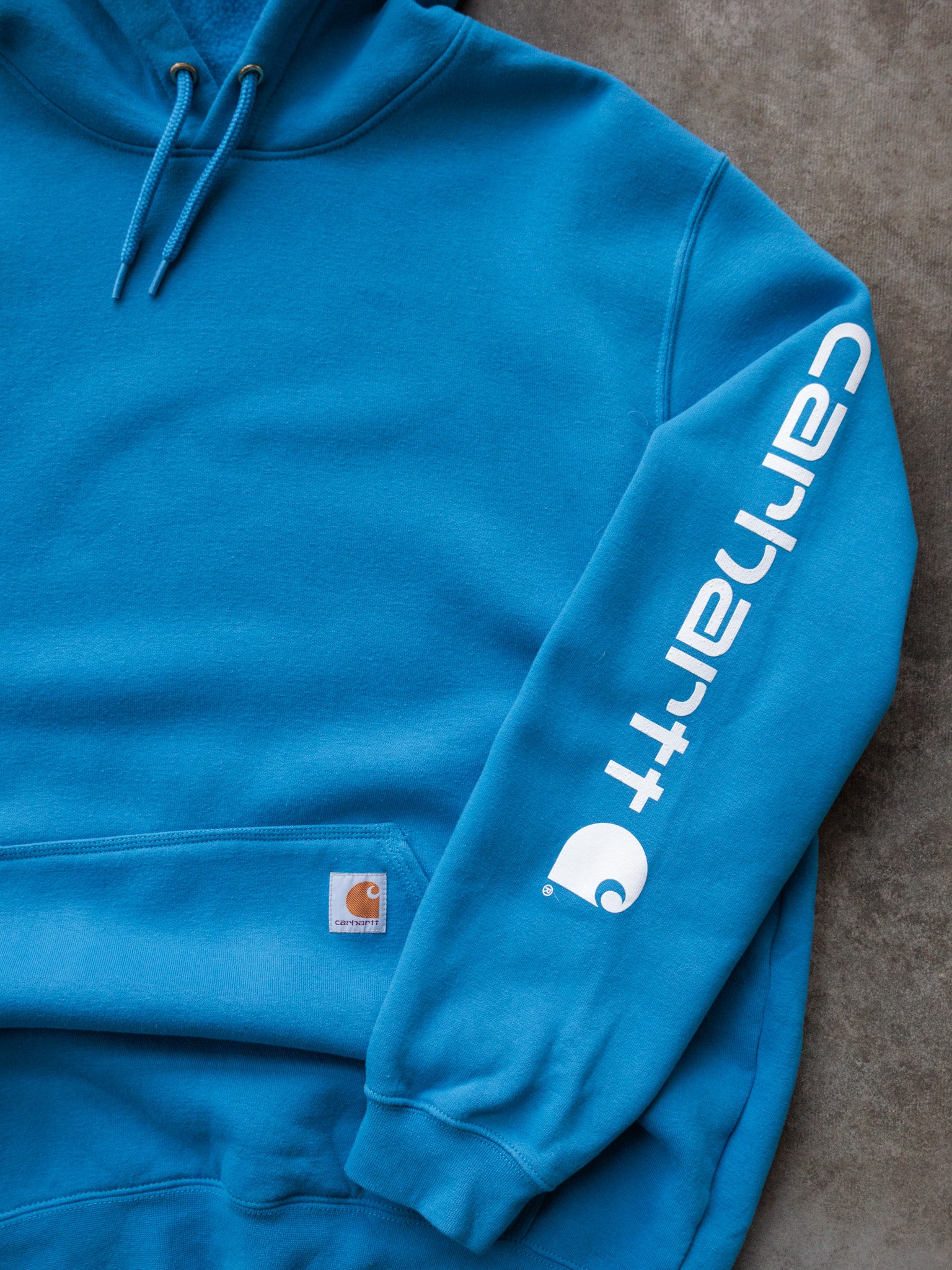 Vintage Blue Carhartt Hoodie (XL)
