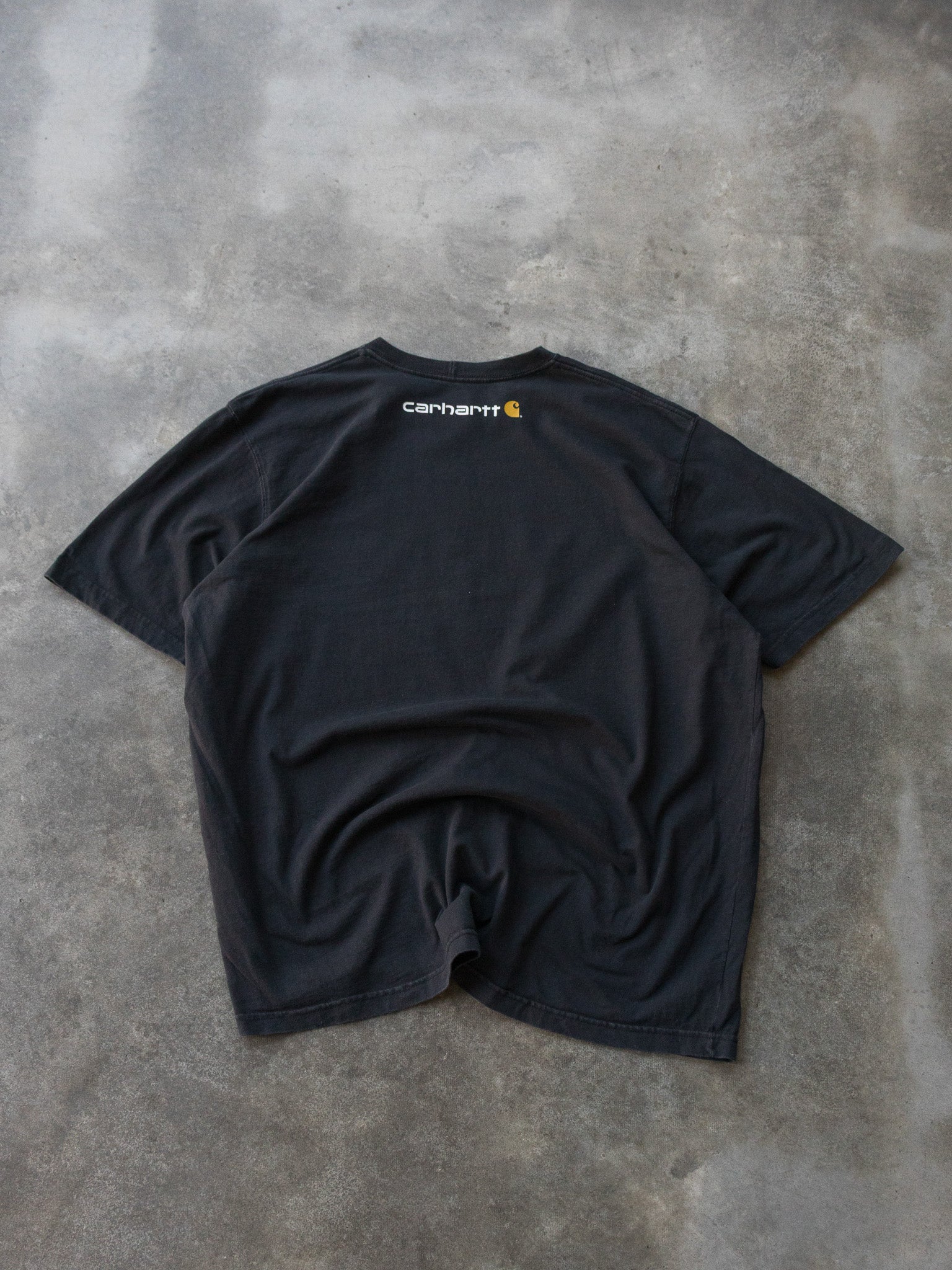 Vintage Black Carhartt Spell Out Tee (XL)