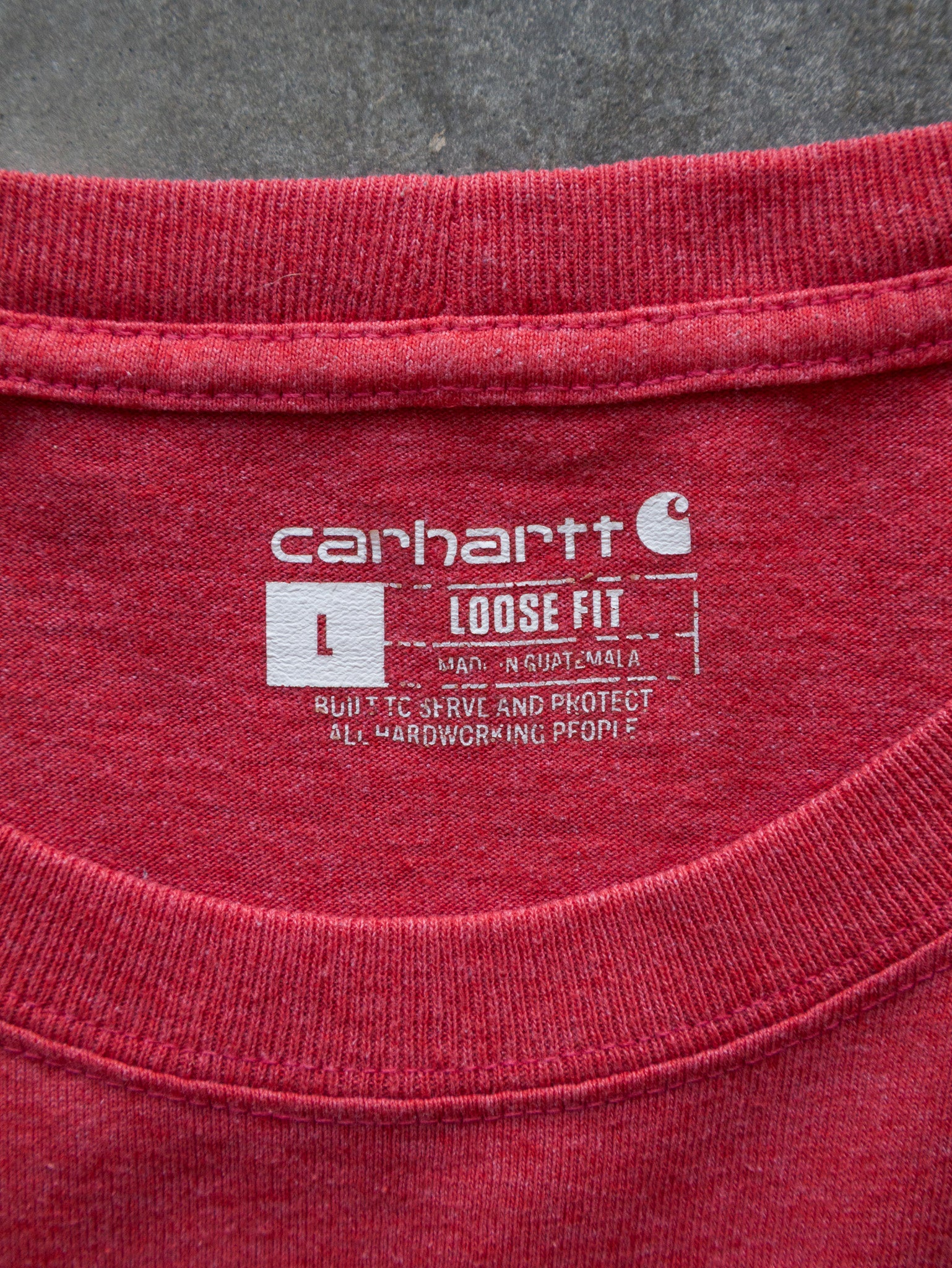 Vintage Red Carhartt Pocket Long Sleeve Pocket (L)