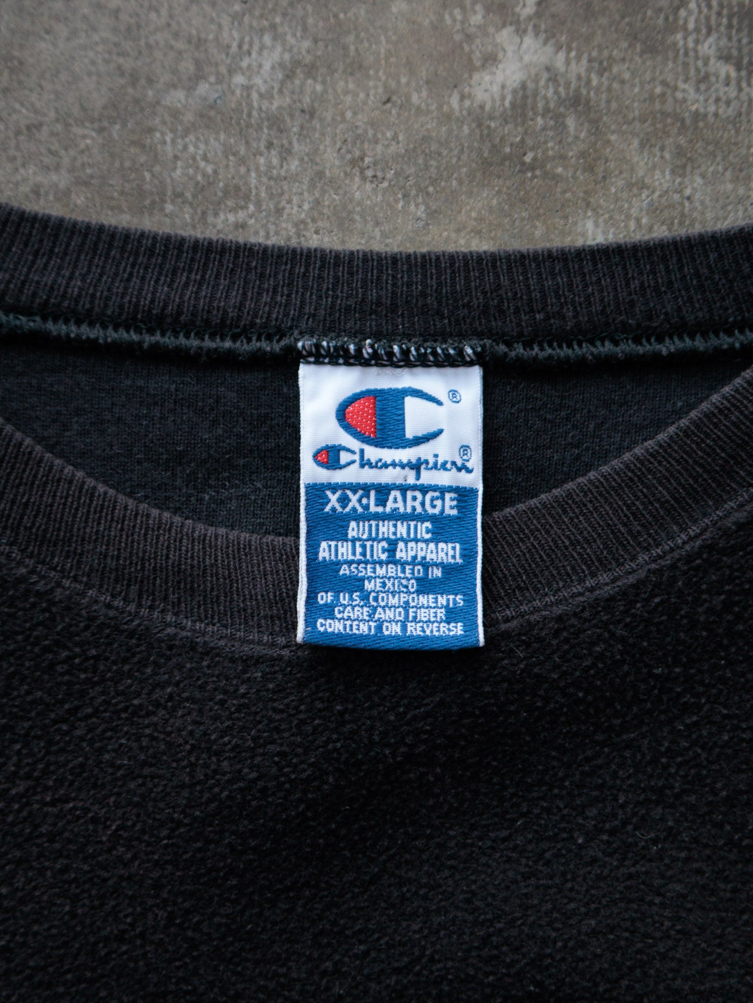 Vintage 90s Black Champion Fleece Sweatshirt (2XL)