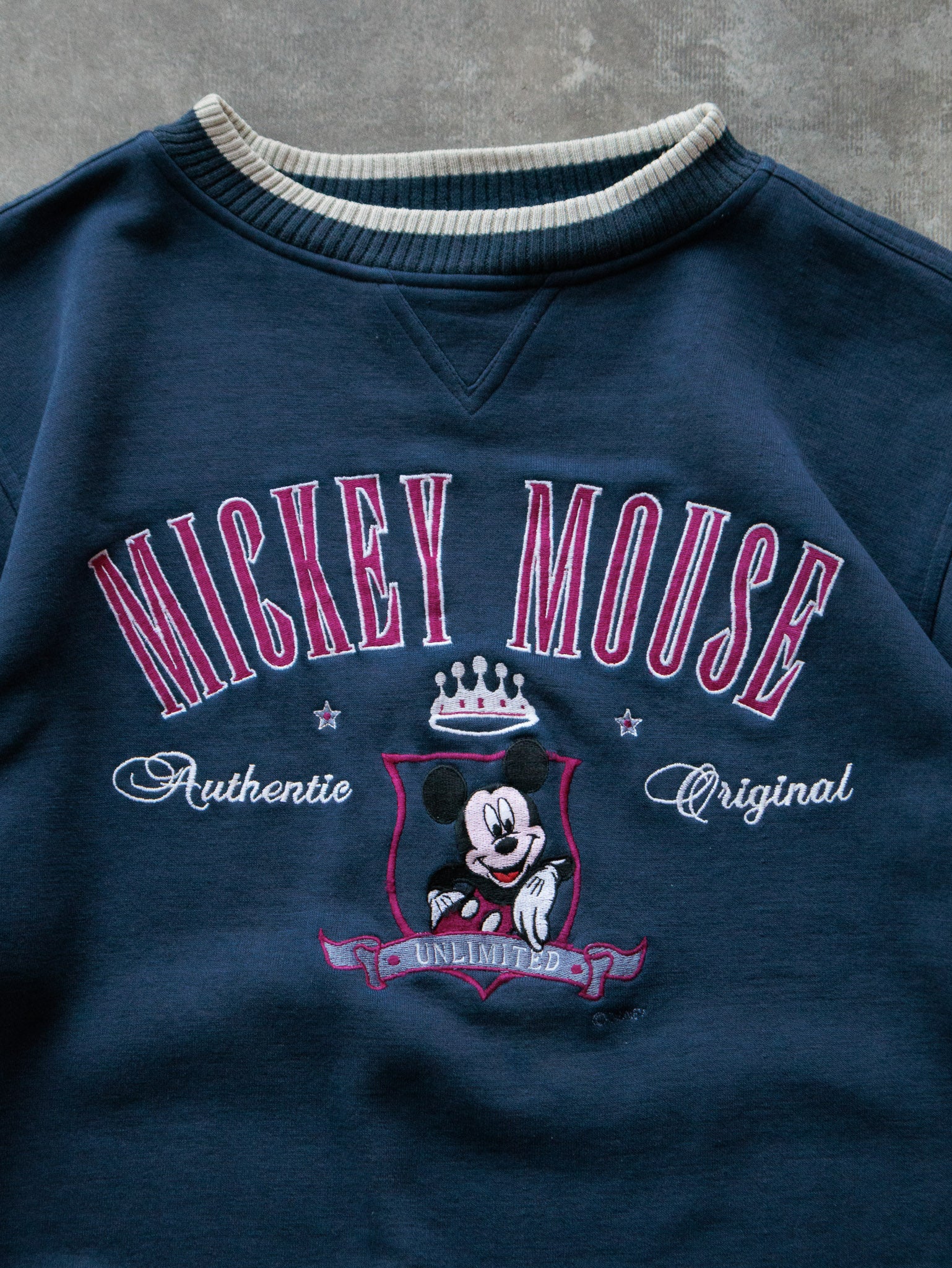 Vintage 90s Navy Mickey Mouse Unlimited Sweatshirt (L)