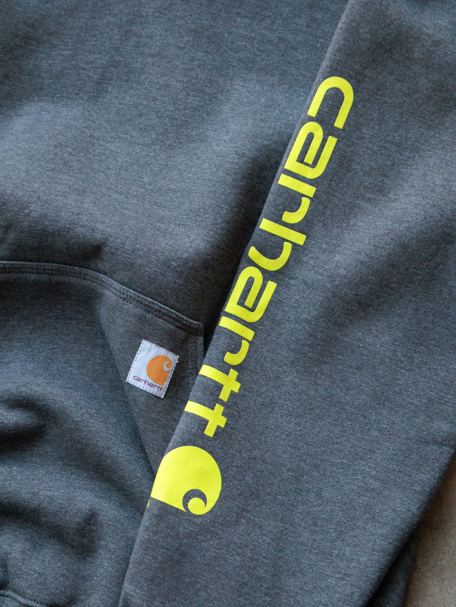 Vintage Grey Carhartt Hoodie (M)
