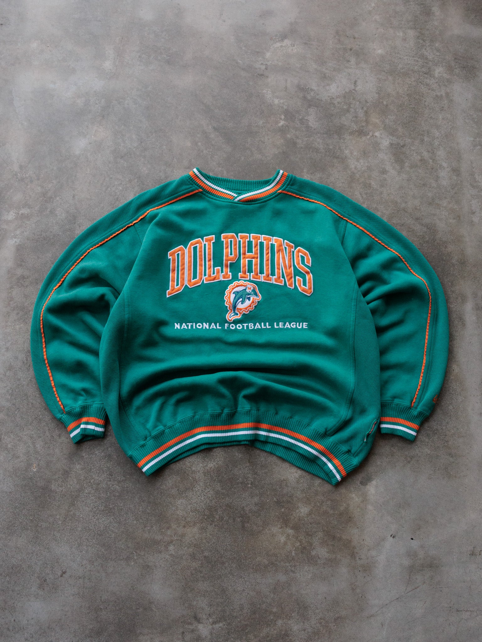 Vintage 90s Green Miami Dolphins Sweatshirt (L)