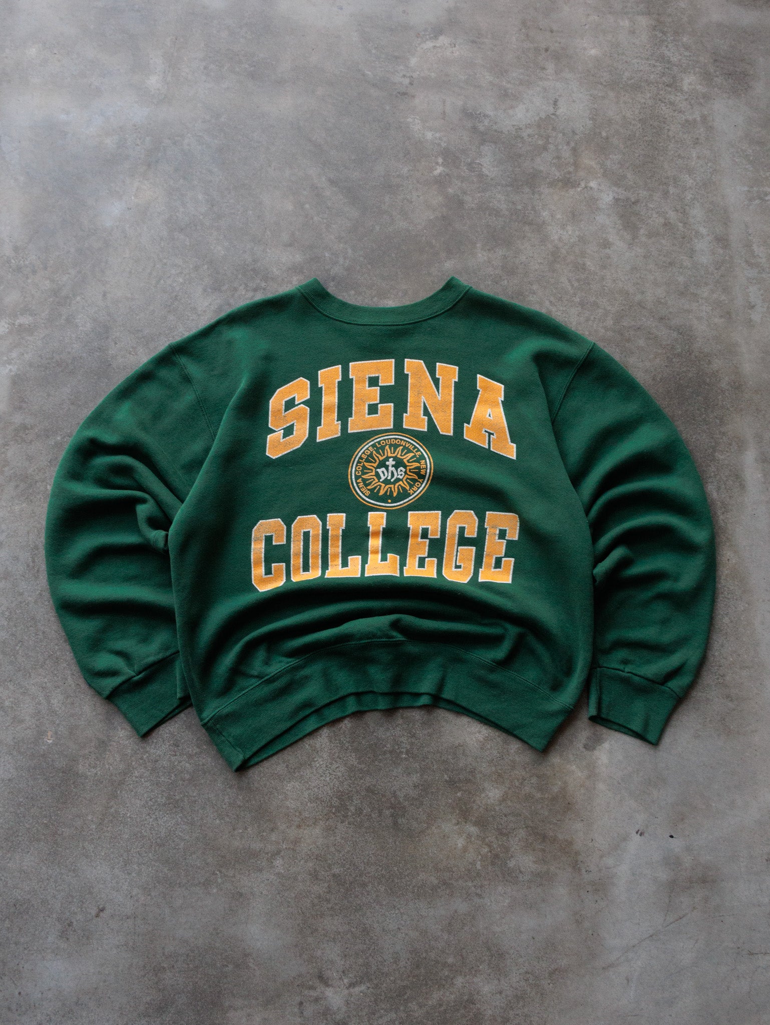 Vintage 90s Green Siena College Sweatshirt (L)