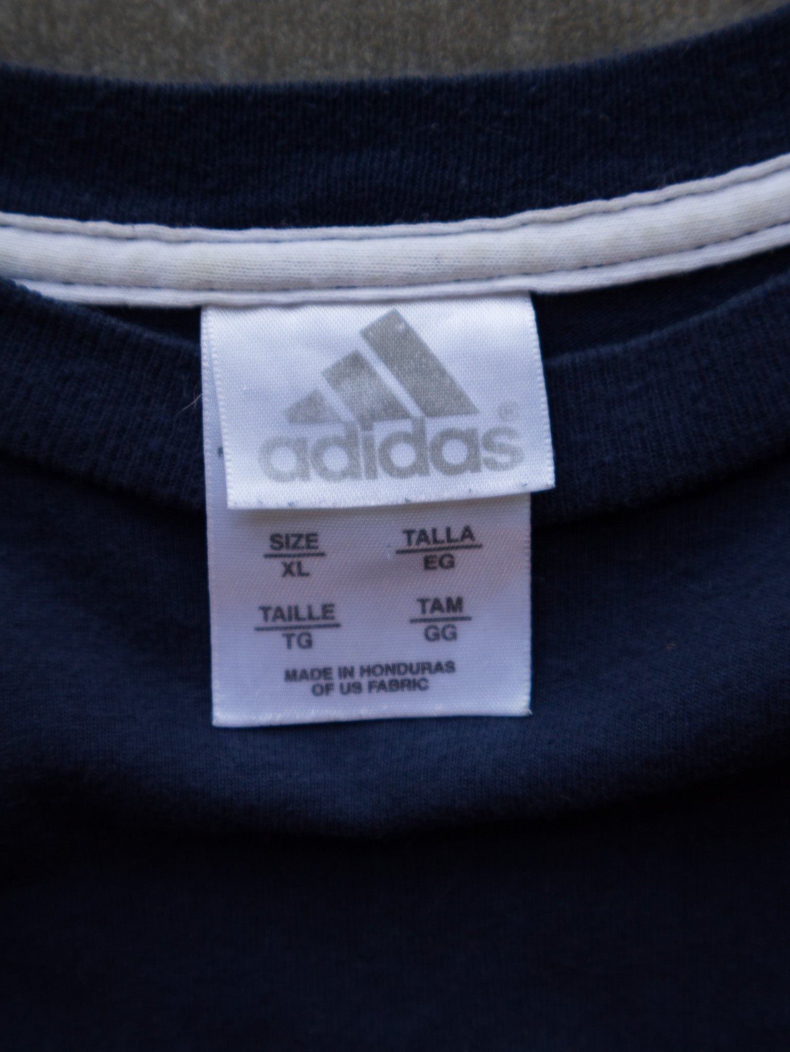 Vintage Navy Adidas Basketball Tee (XL)