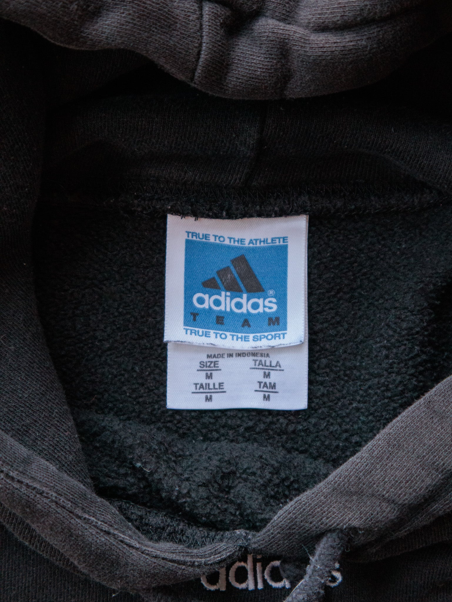 Vintage 00s Black Adidas Portage Softball Hoodie (M)