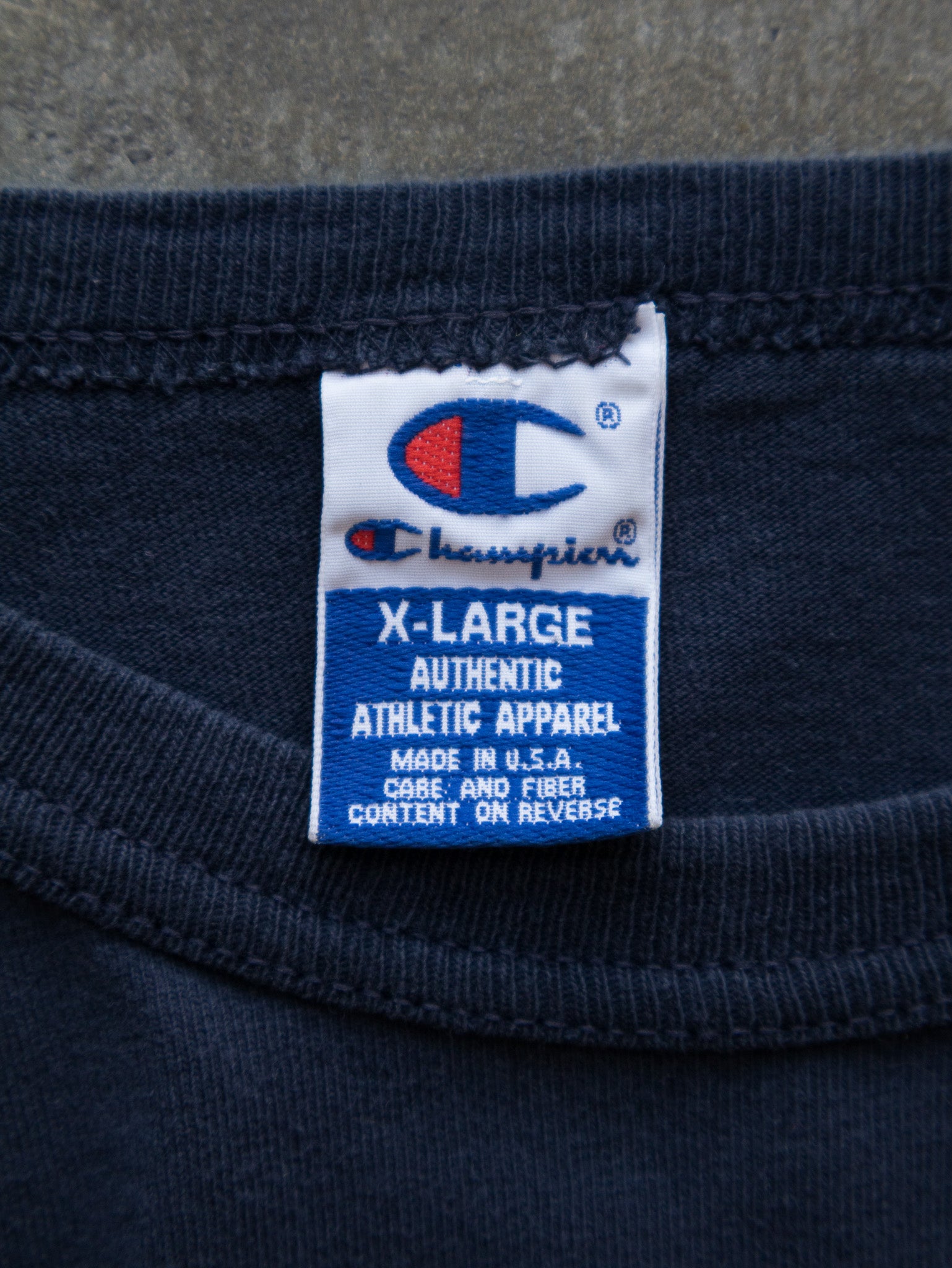 Vintage 90s Navy Champion Chicago Bears Tee (XL)