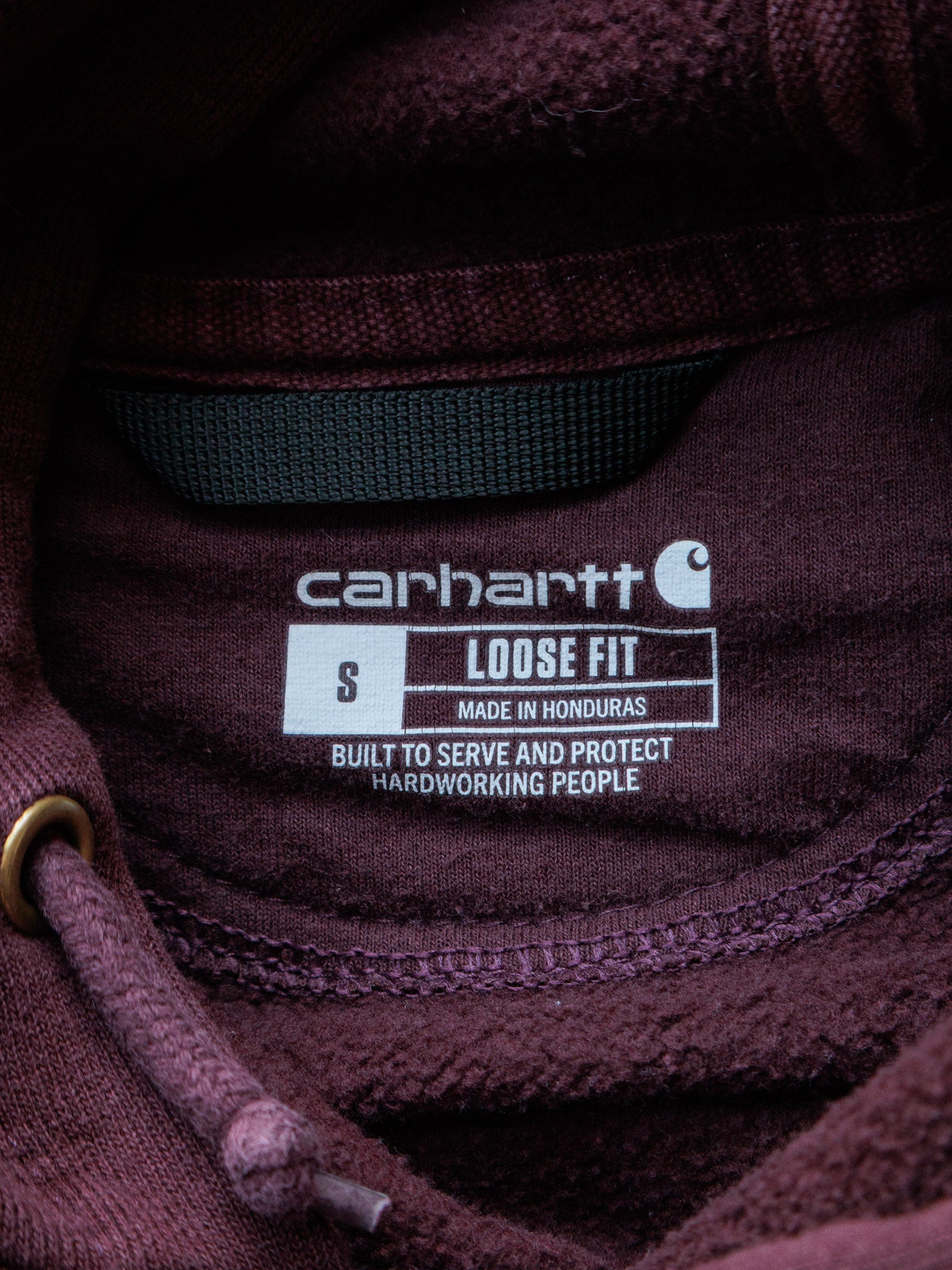 Vintage Maroon Carhartt Hoodie (S)
