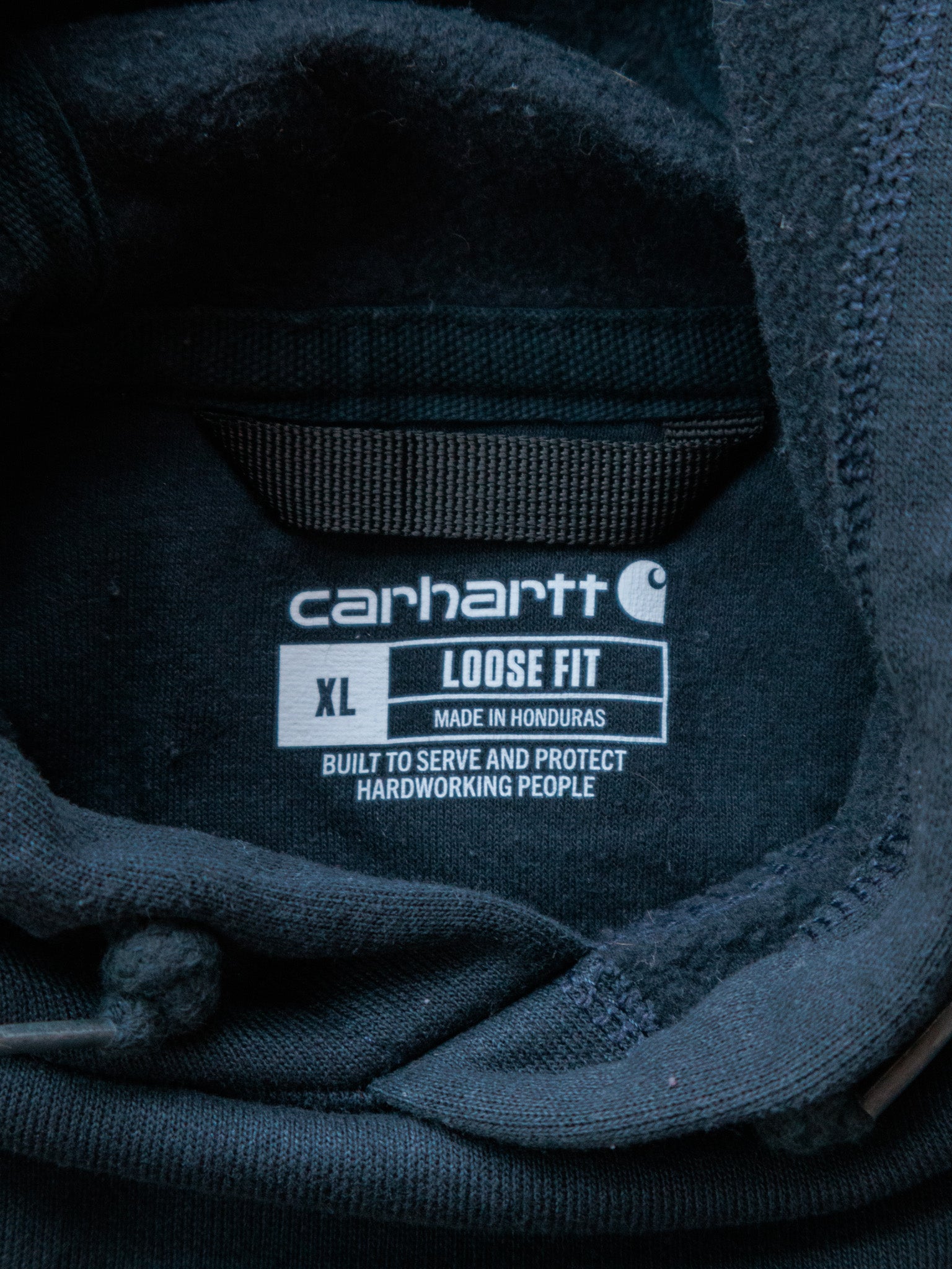 Vintage Black Carhartt Hoodie (XL)