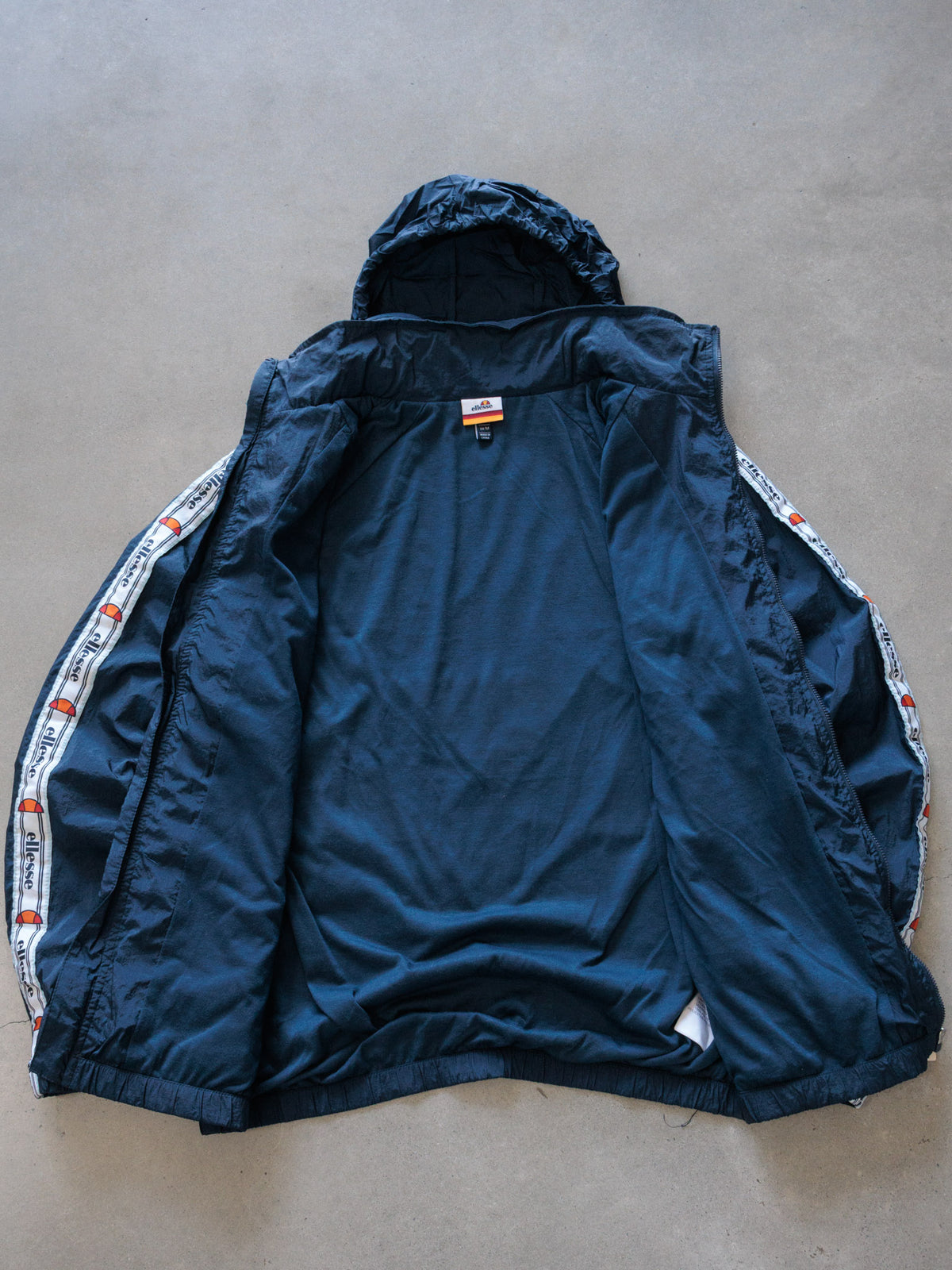 Vintage Navy Ellesse Colourblock Windbreaker (M)