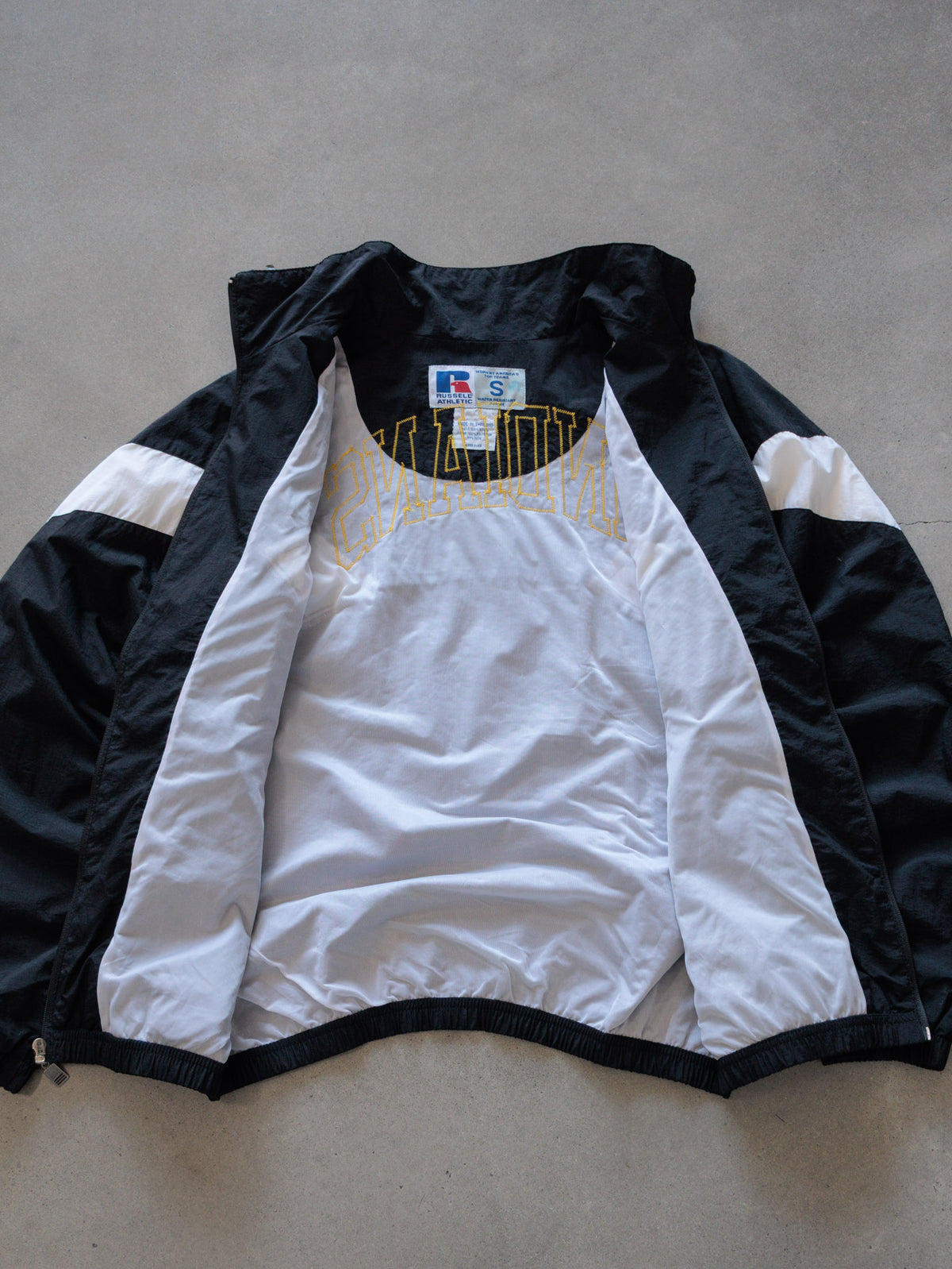 Vintage 90s Black Russell Athletic Indians Jacket (S)