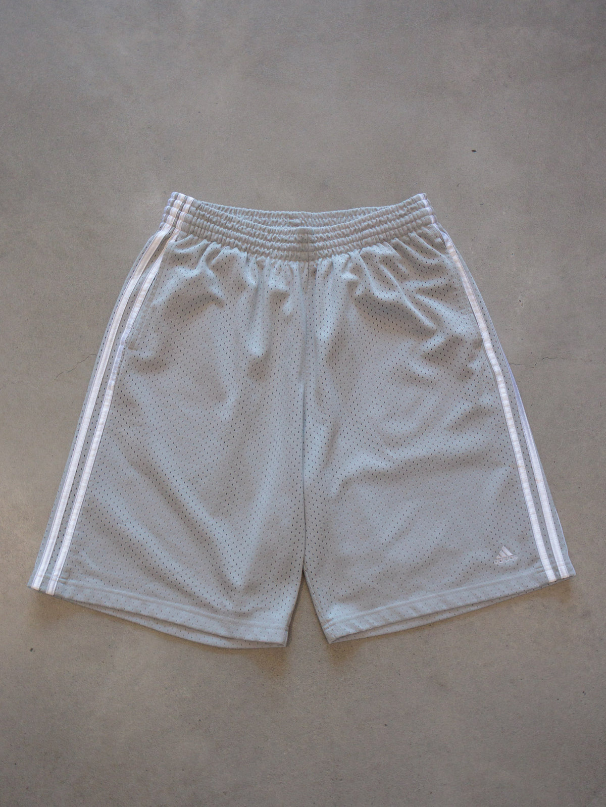 Vintage 00s Grey Adidas Mesh Shorts (L)