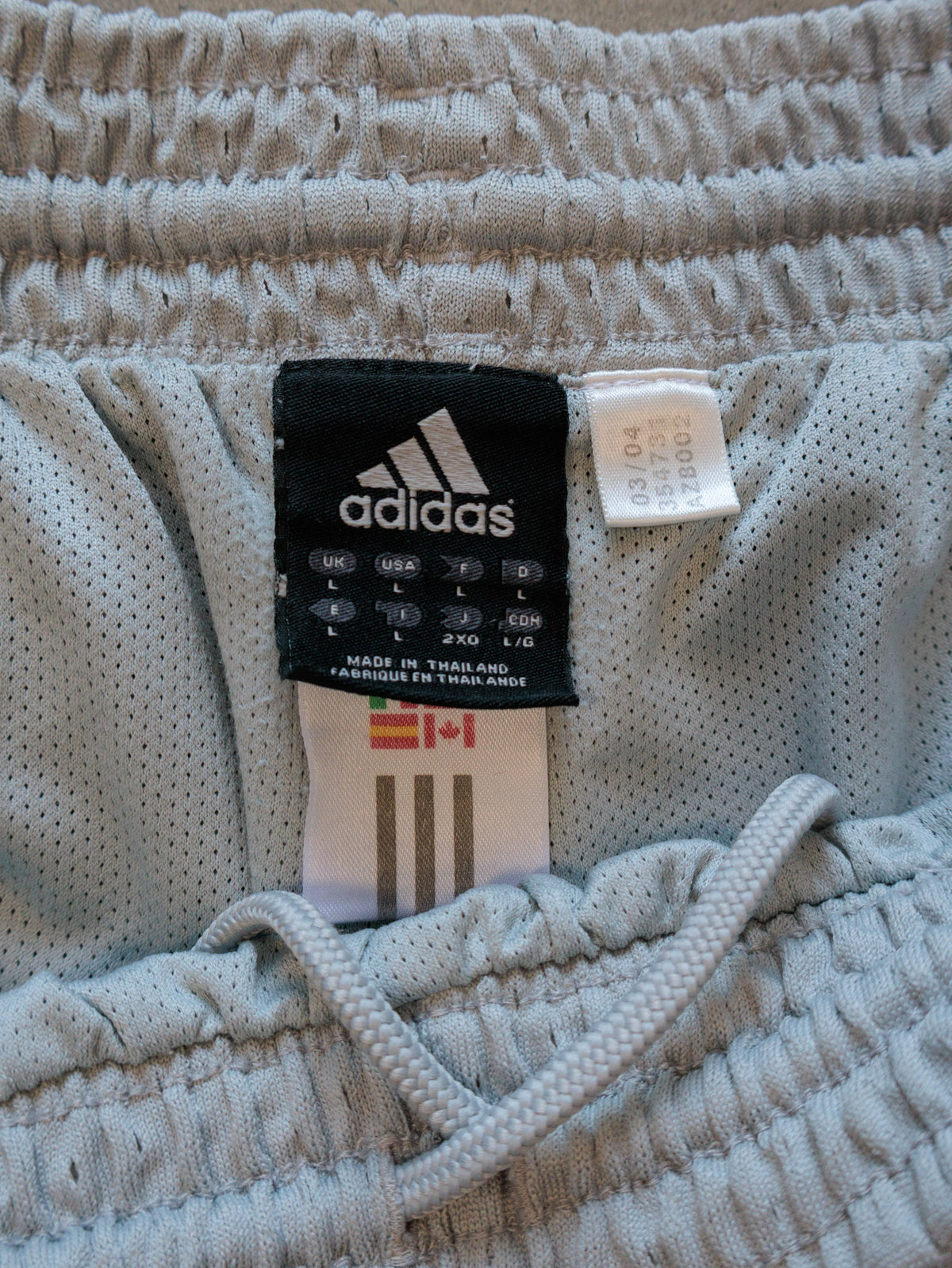 Vintage 00s Grey Adidas Mesh Shorts (L)