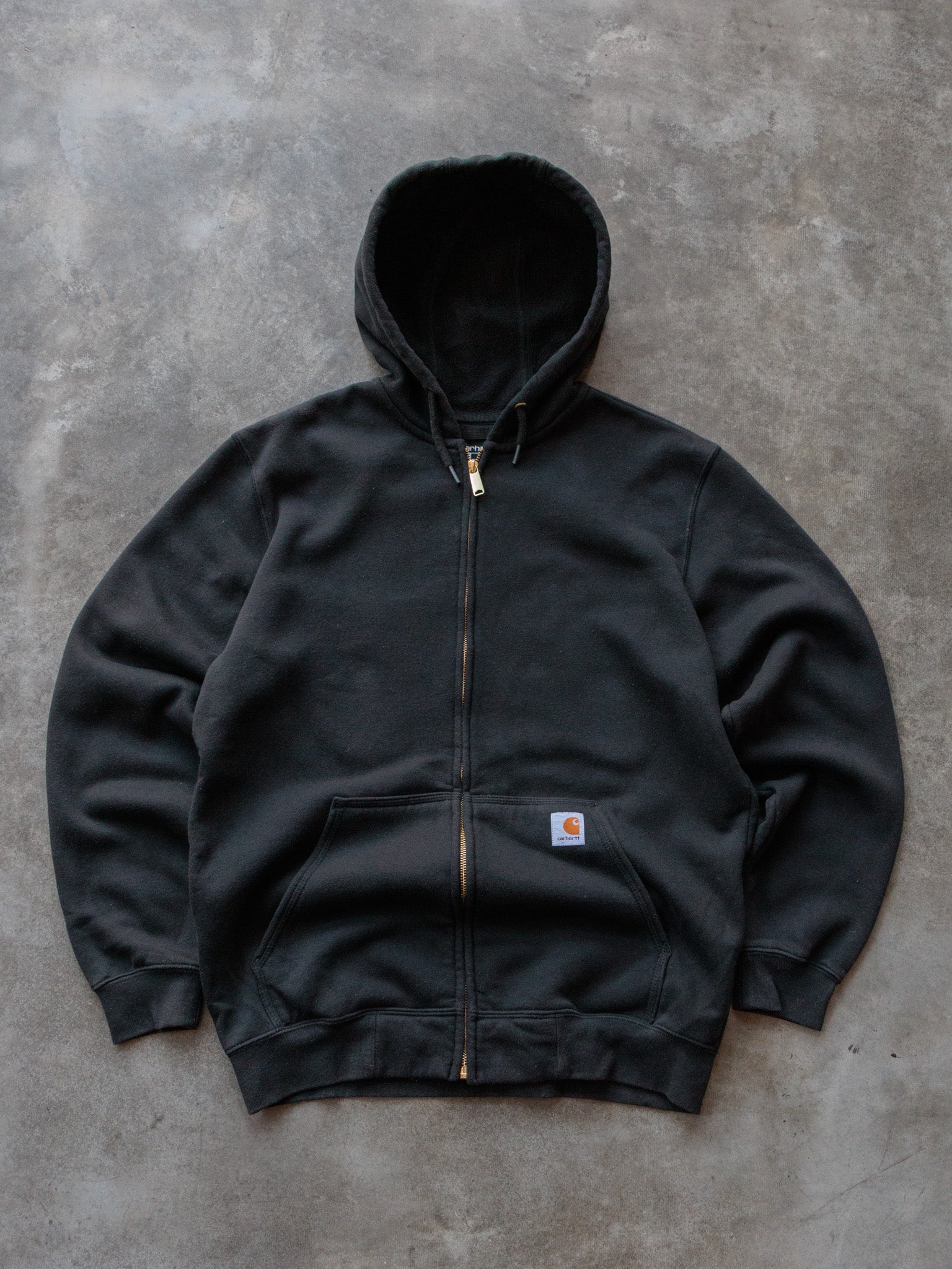 Vintage Black Carhartt Full Zip Hoodie (M)