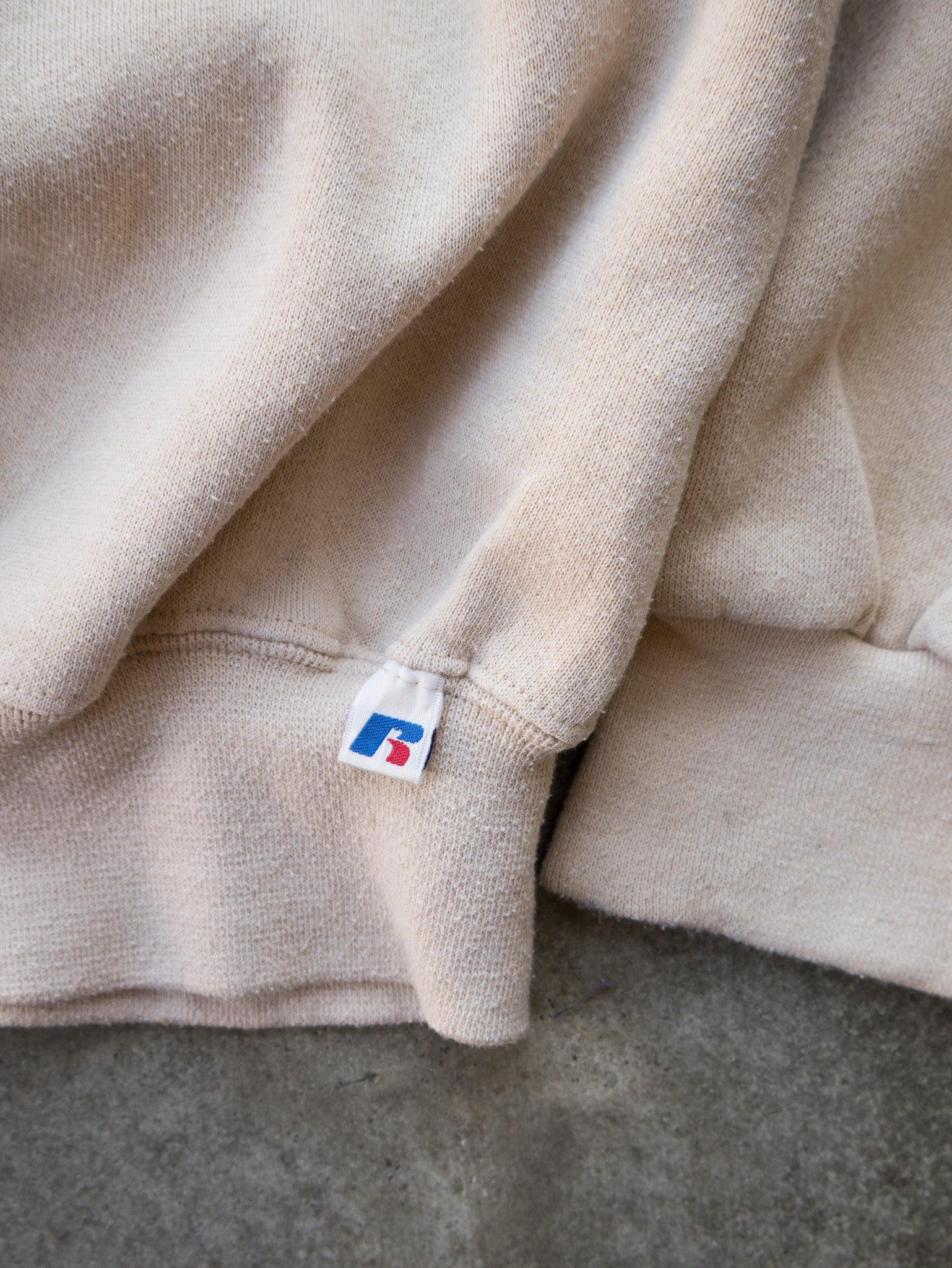 Vintage Cream Russell Athletic Blank Sweatshirt (XL)