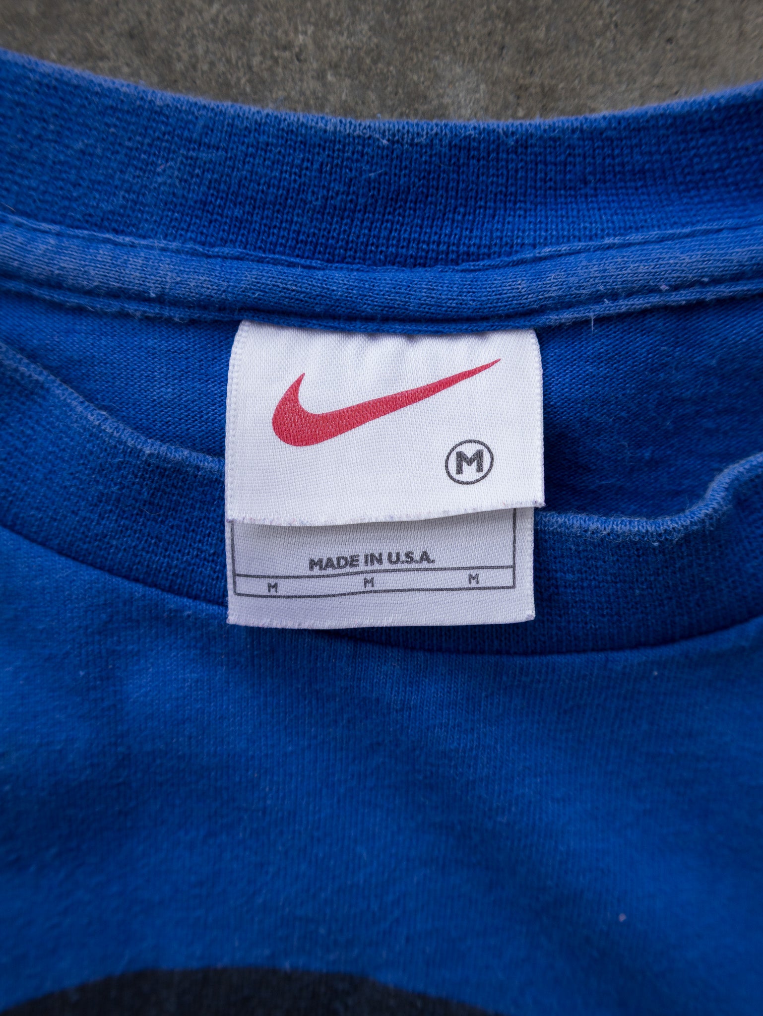 Vintage 90s Blue Nike Alegria R9 Tee (M)
