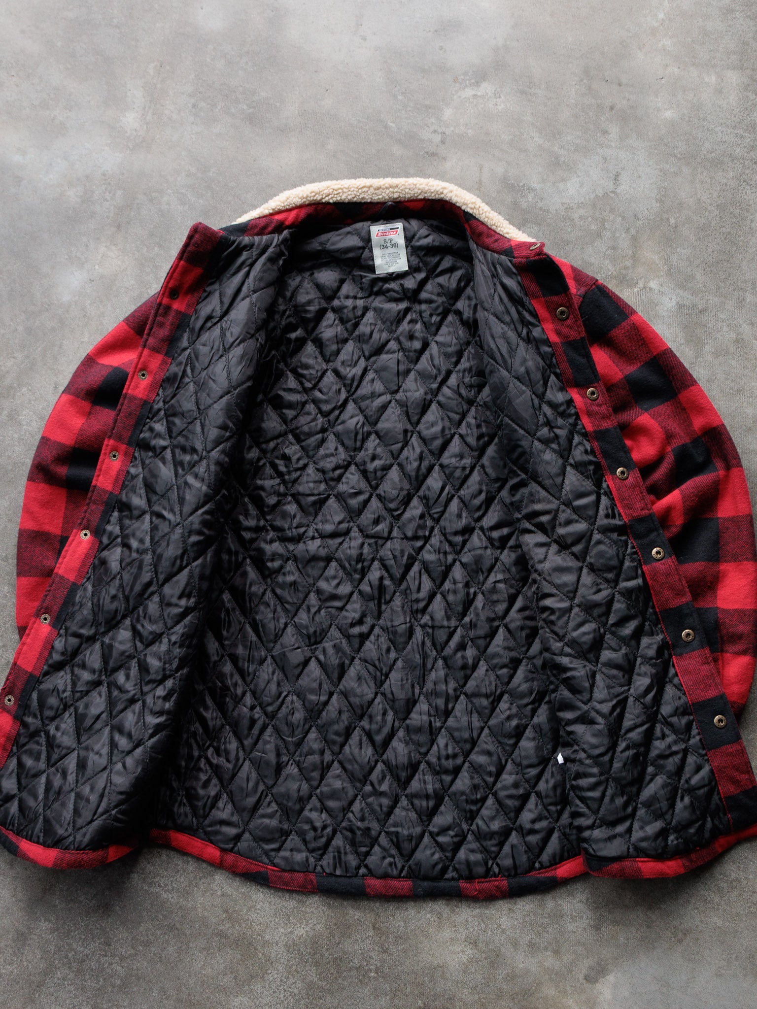 Vintage Red Dickies Buffalo Plaid Flannel Jacket (S)