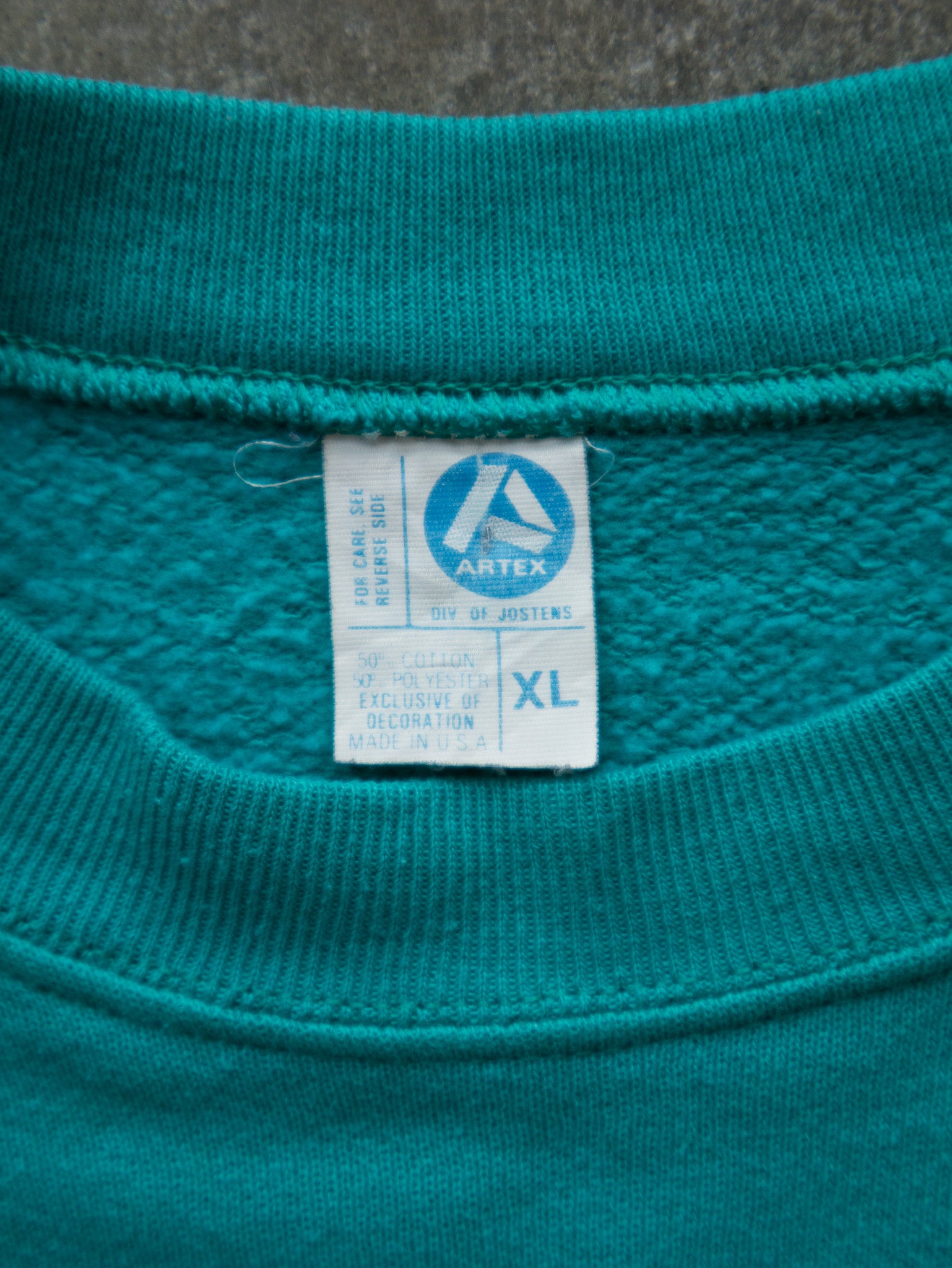 Vintage 90s Teal Air Force Academy Graphic Sweatshirt (XL)