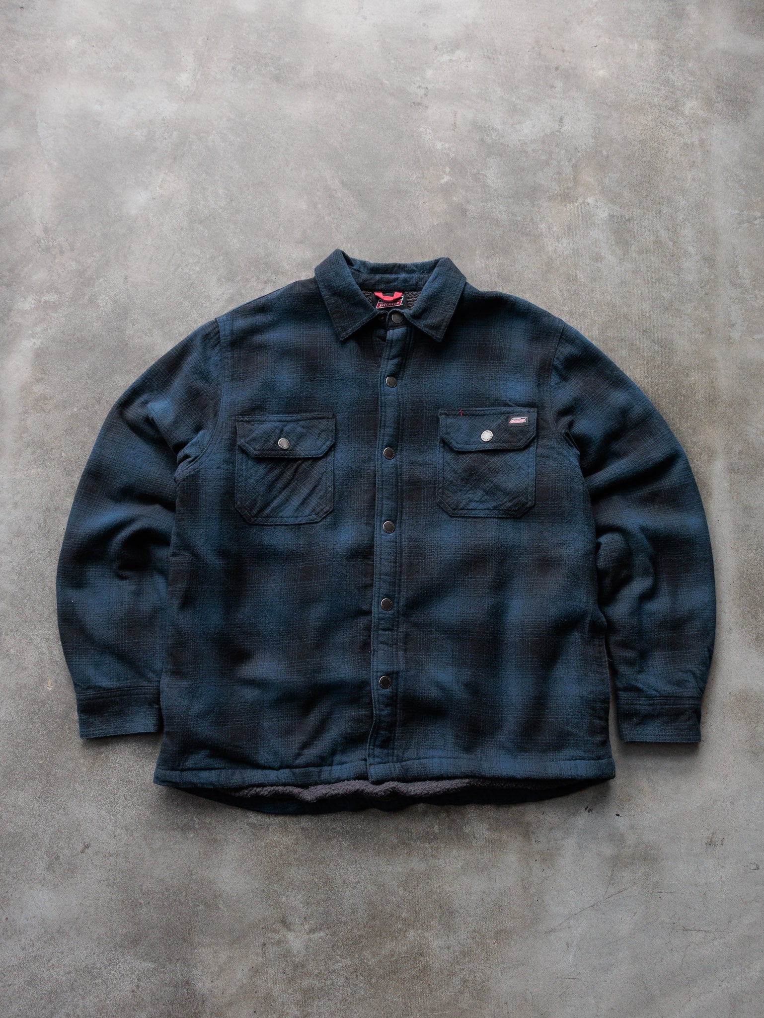 Vintage Navy Dickies Flannel Shirt (L)