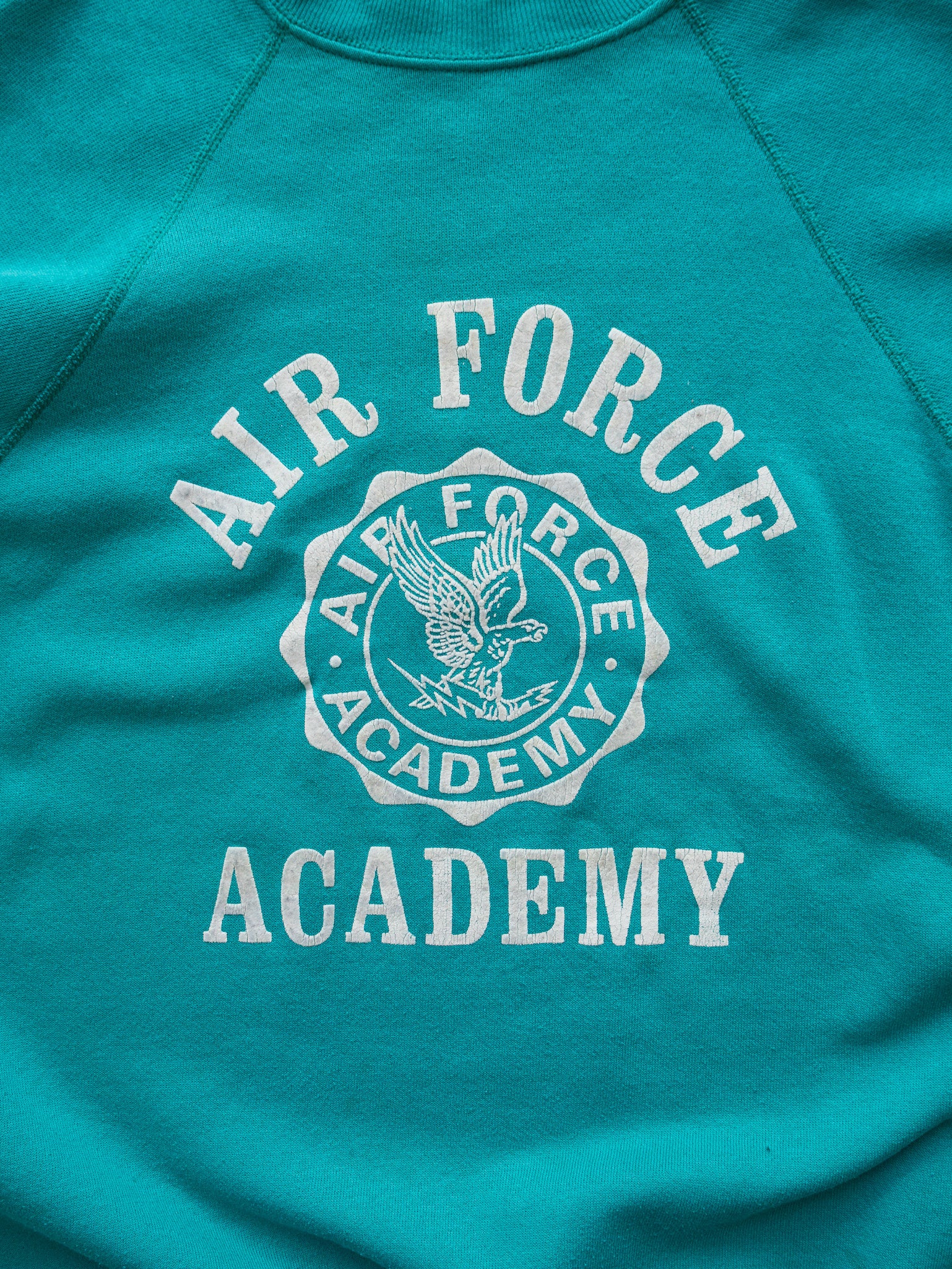 Vintage 90s Teal Air Force Academy Graphic Sweatshirt (XL)