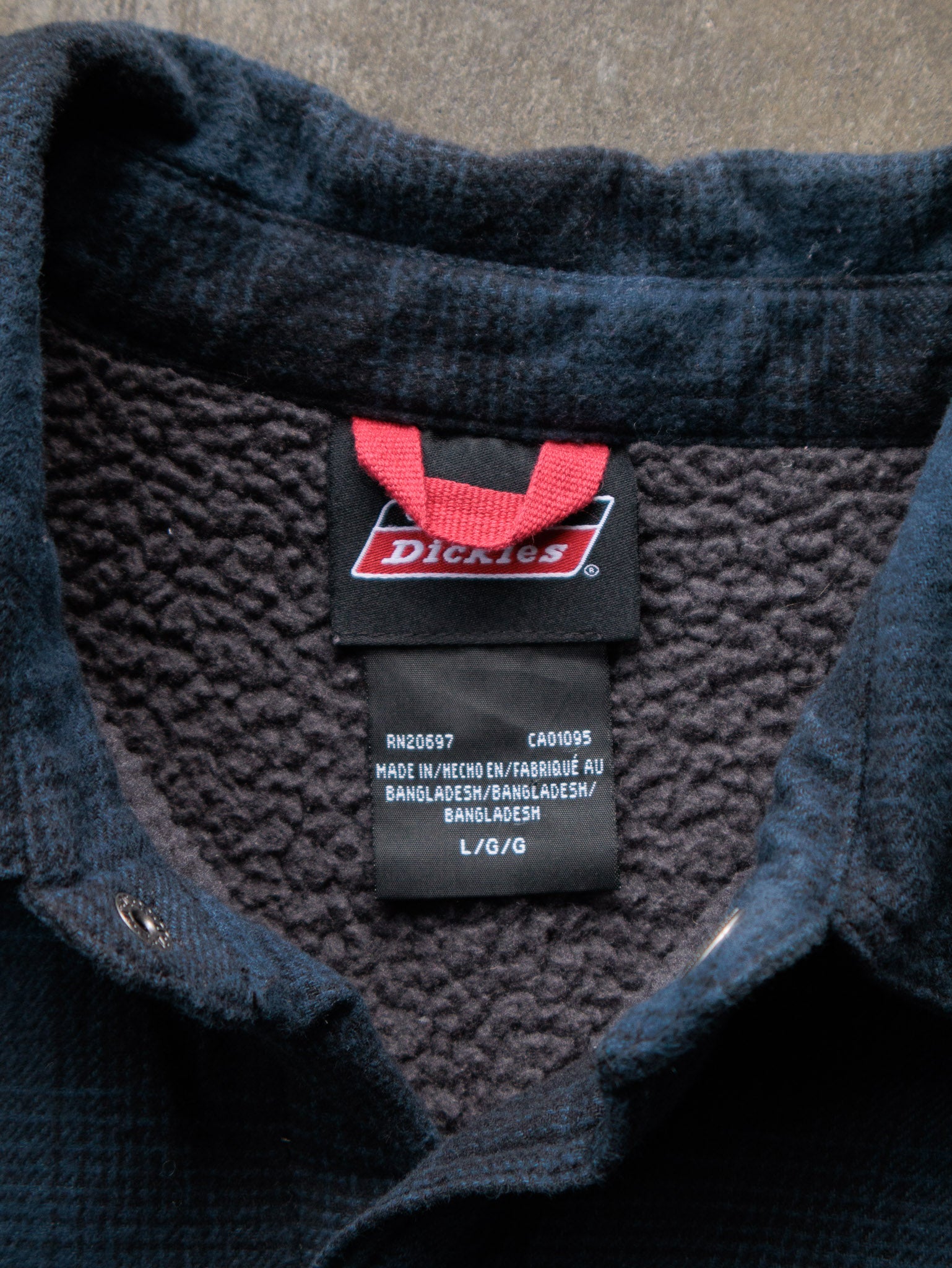 Vintage Navy Dickies Flannel Shirt (L)