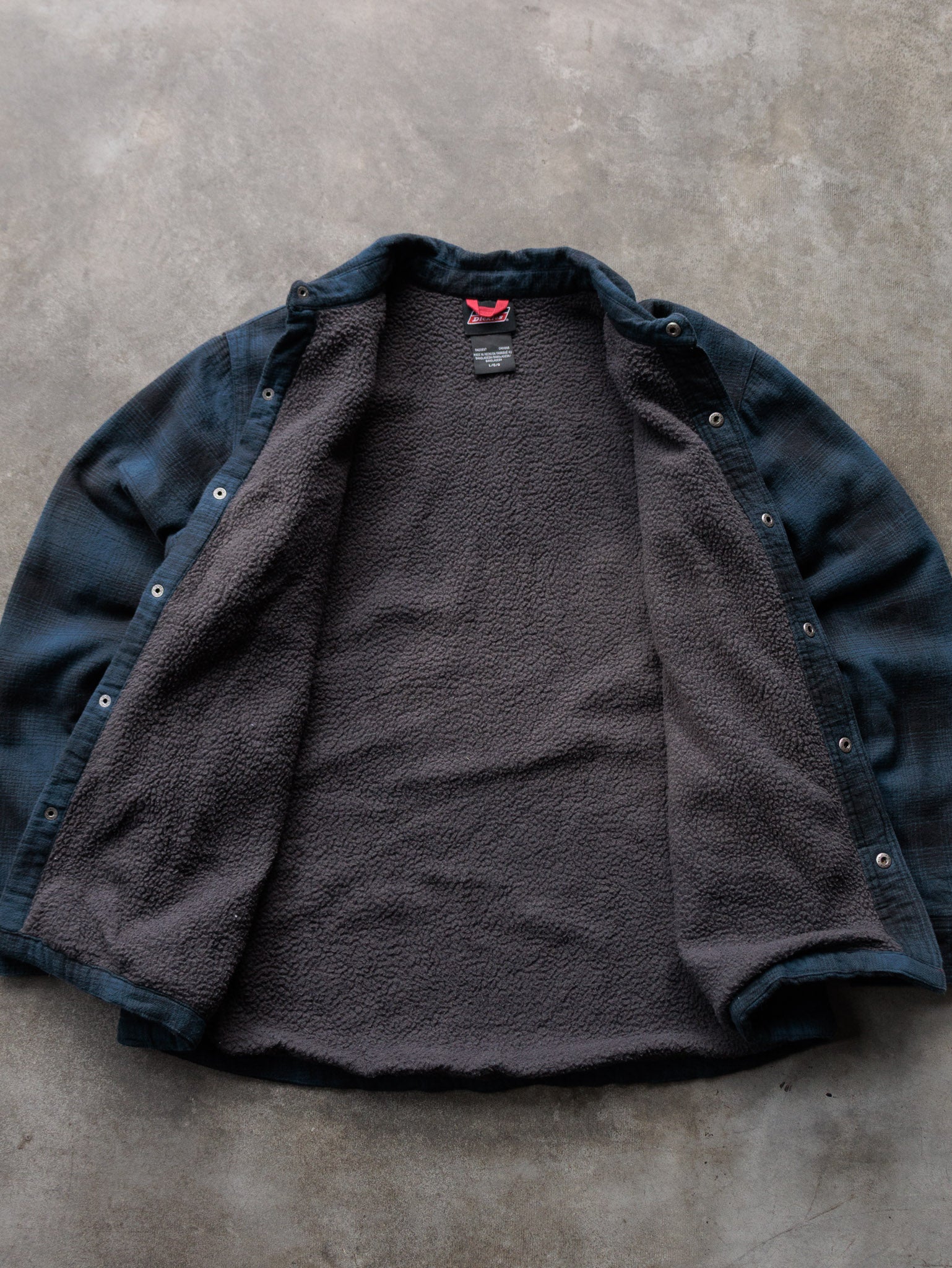 Vintage Navy Dickies Flannel Shirt (L)