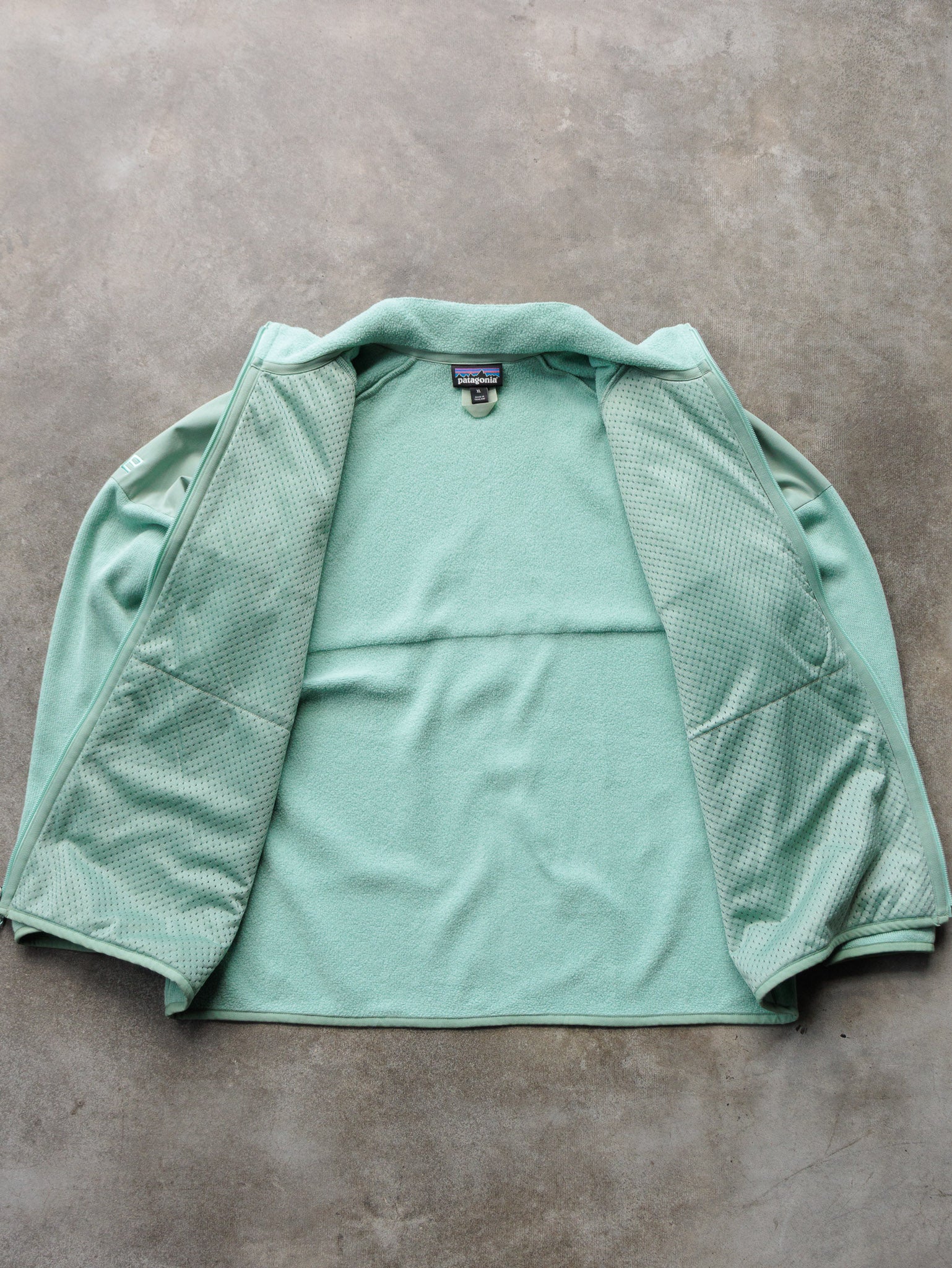 Vintage Green Patagonia Fleece Jacket (XL)