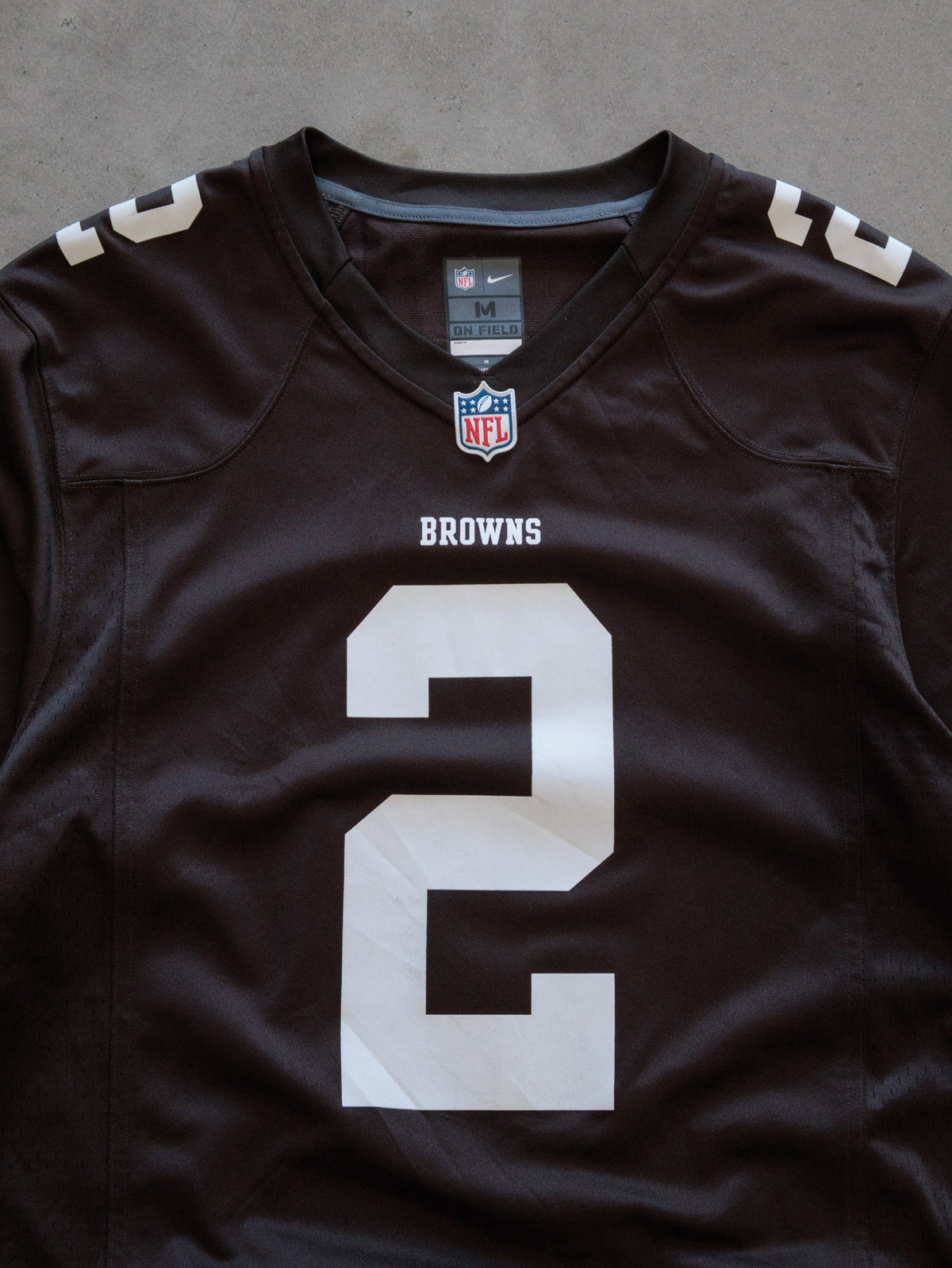 Vintage Brown Nike Cleveland Browns Manziel Jersey (M)