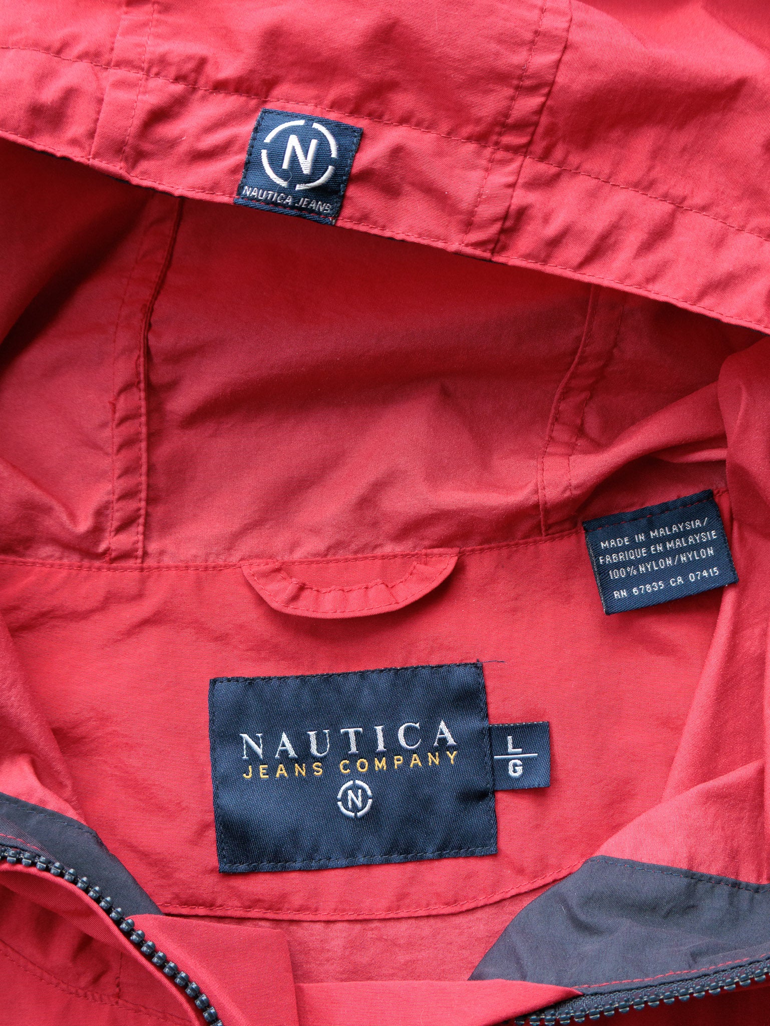 Vintage 00s Red Nautica Jeans Jacket (L)