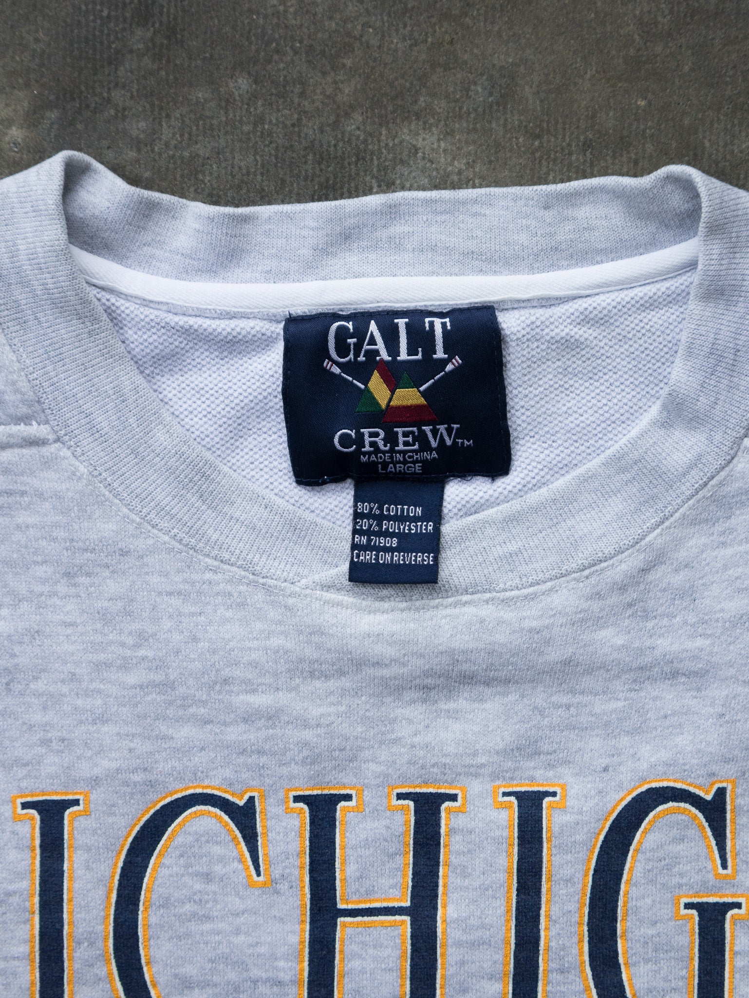 Vintage Grey Michigan Wolverines Sweatshirt (L)