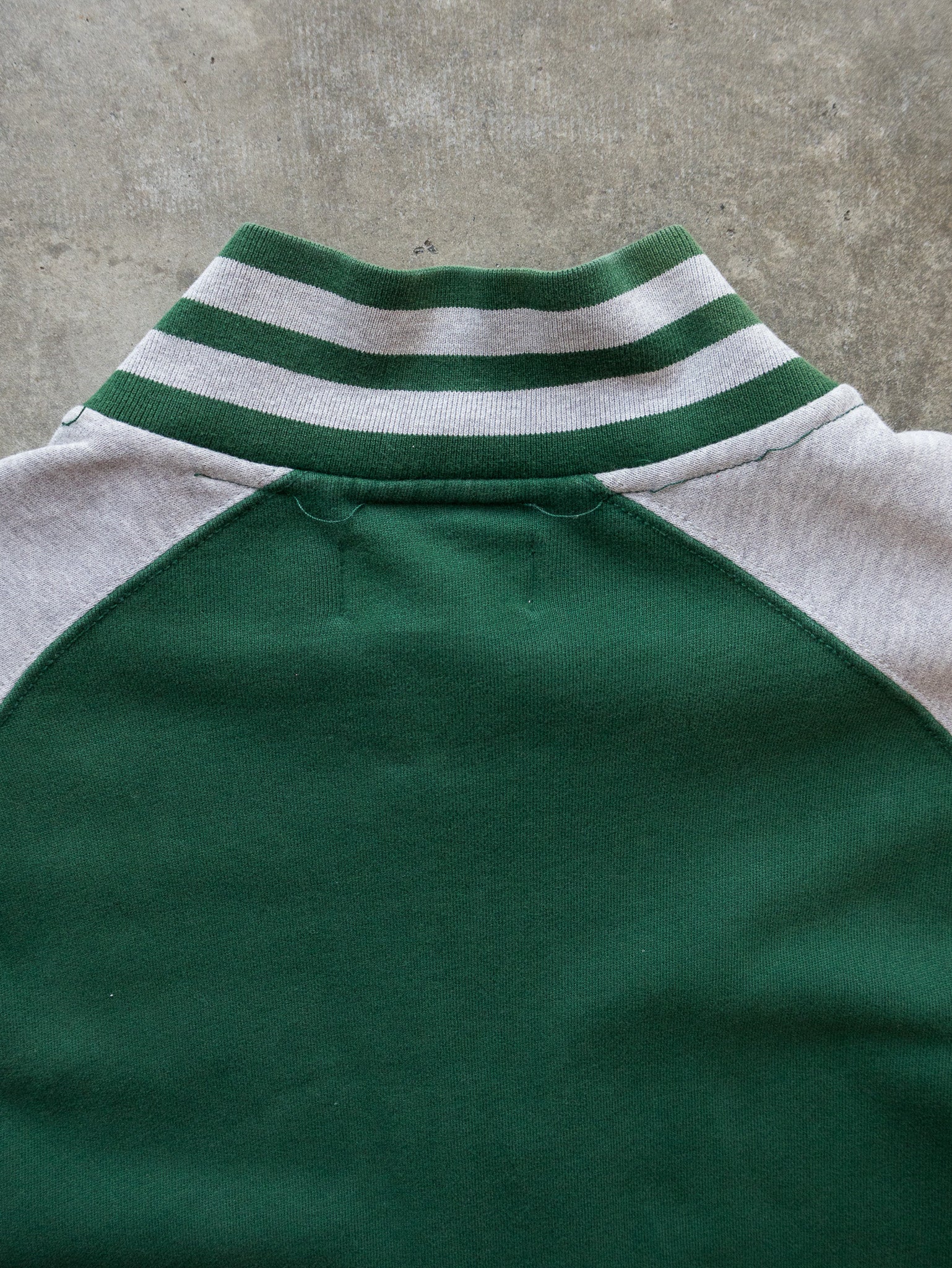 Vintage 00s Green Ralph Lauren Varsity Zip Sweatshirt (M)