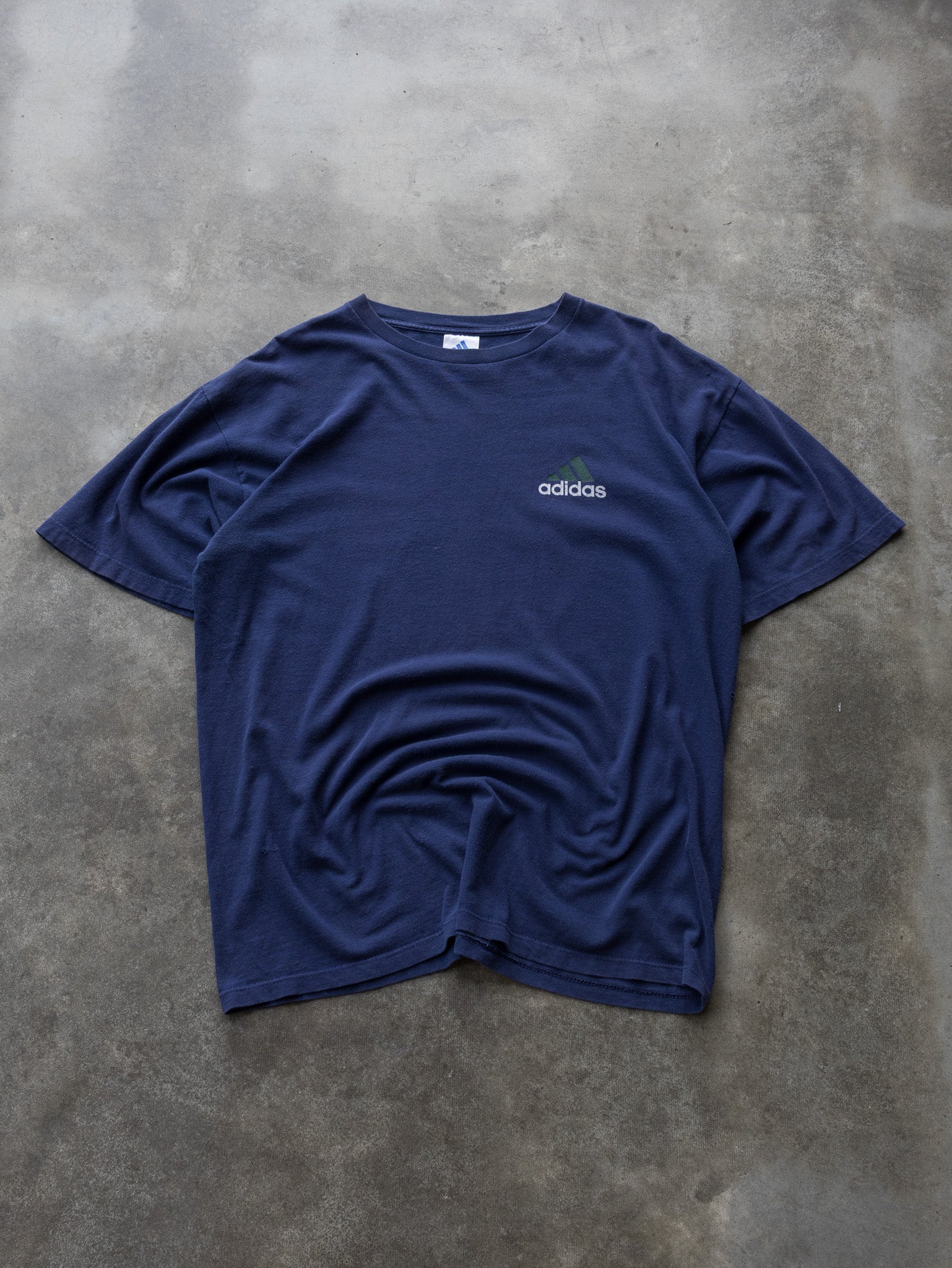 Vintage 90s Navy Adidas Graphic Tee (L)