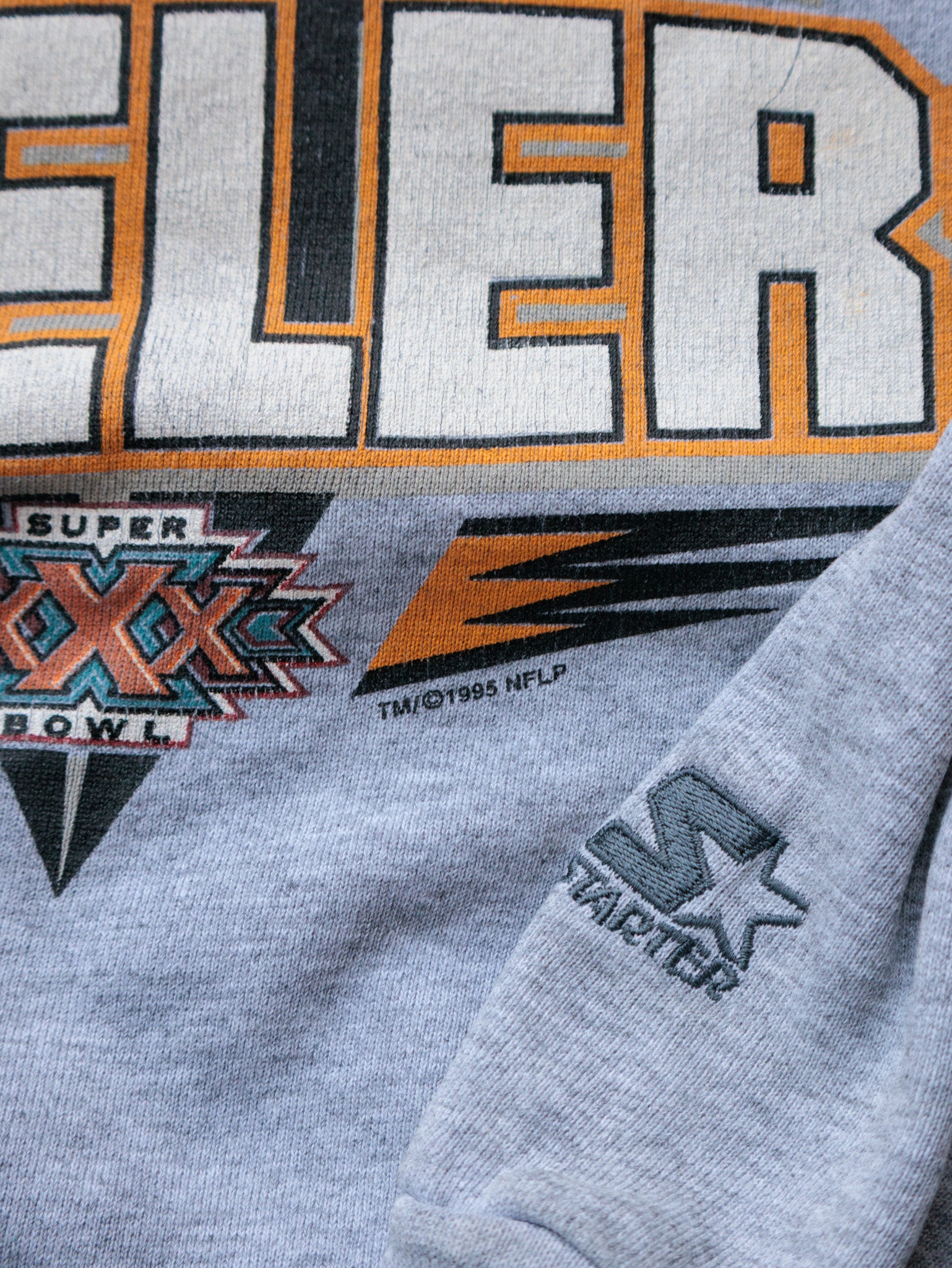 Vintage 1995 Grey Starter Pittsburgh Steelers Sweatshirt (2XL)