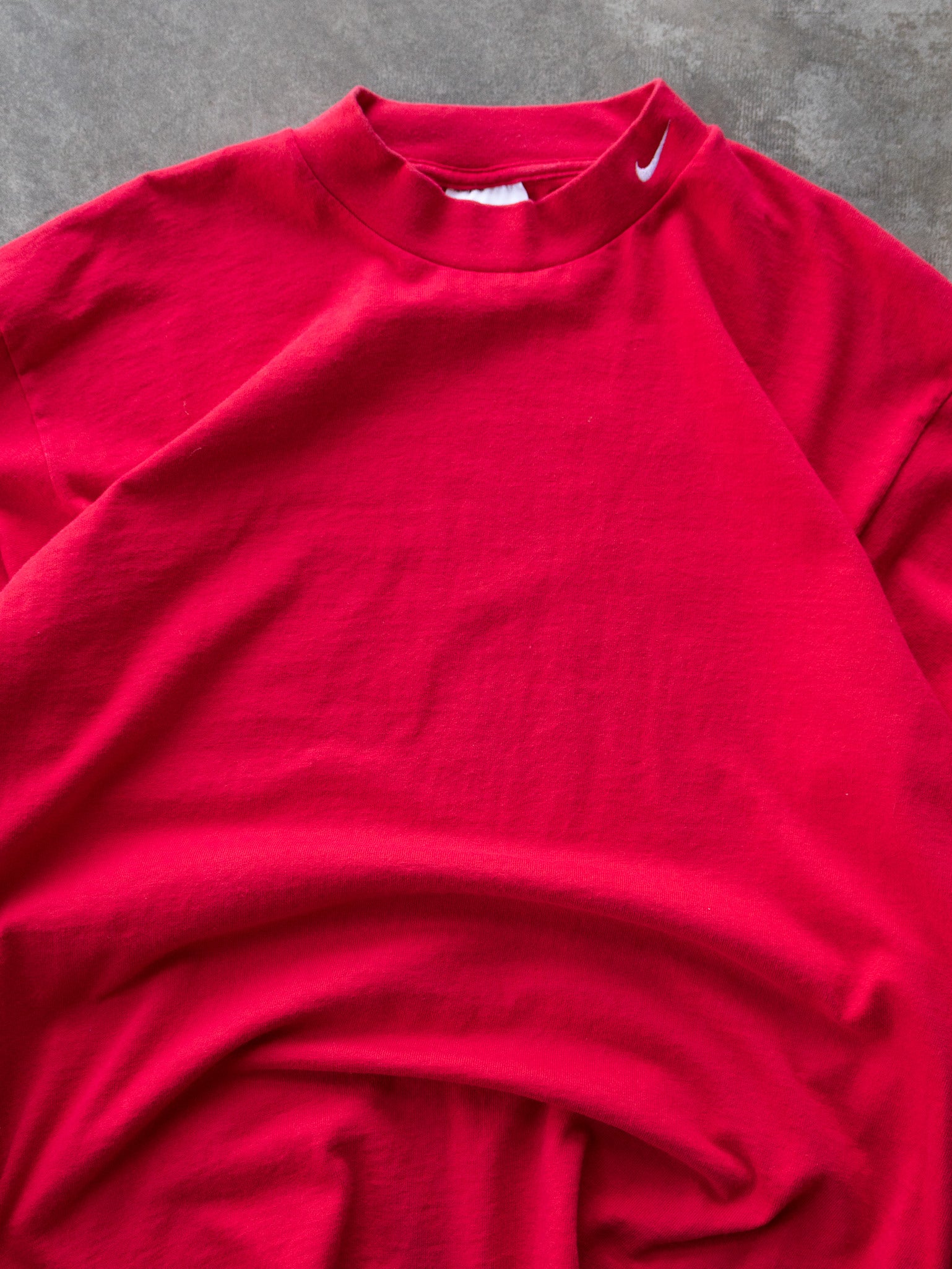 Vintage 00s Red Nike Mock Neck Long Sleeve (L)