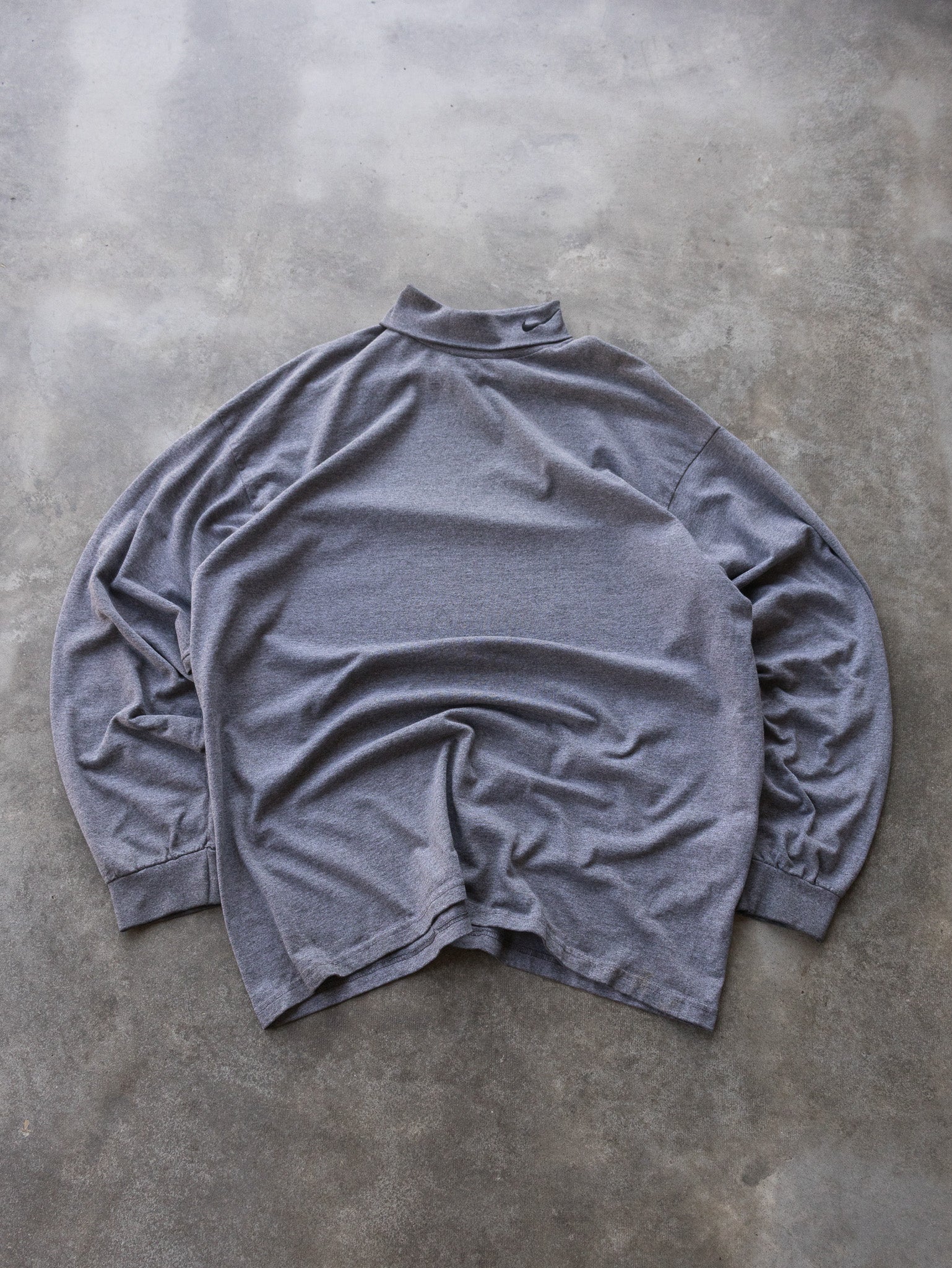 Vintage Grey Nike Turtleneck Long Sleeve (2XL)