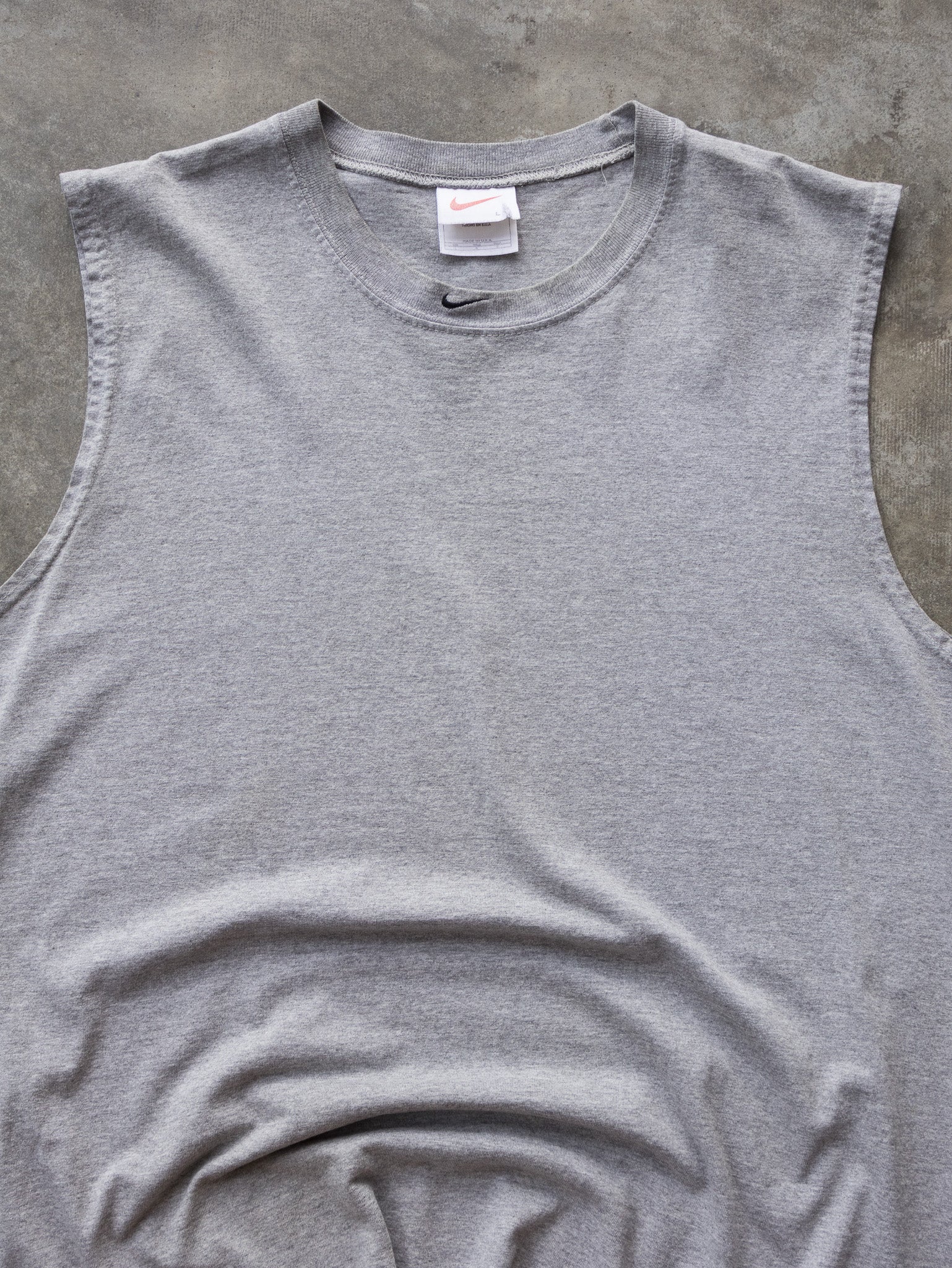 Vintage 90s Grey Nike Swoosh Basketball Tank (L)