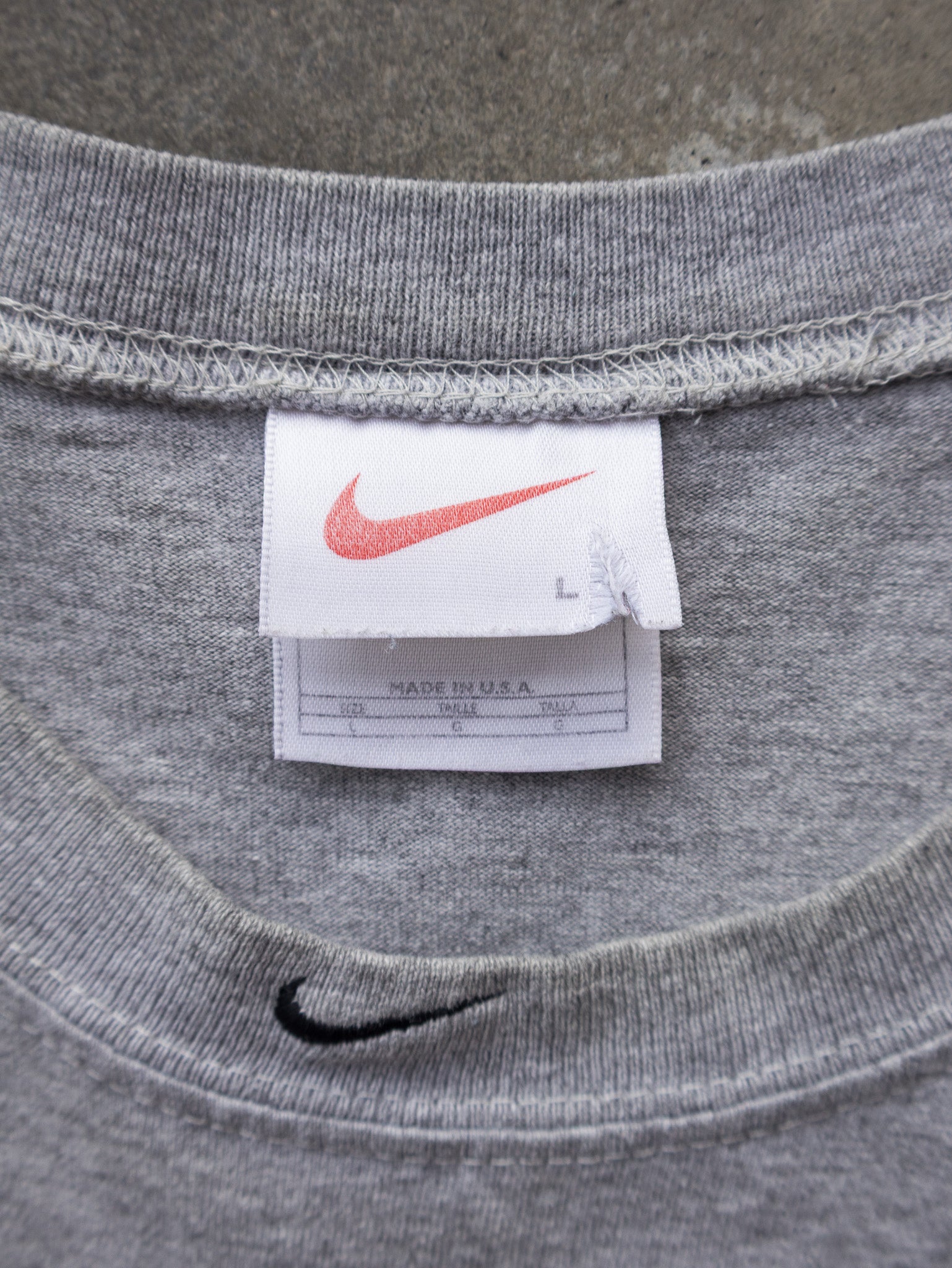 Vintage 90s Grey Nike Swoosh Basketball Tank (L)