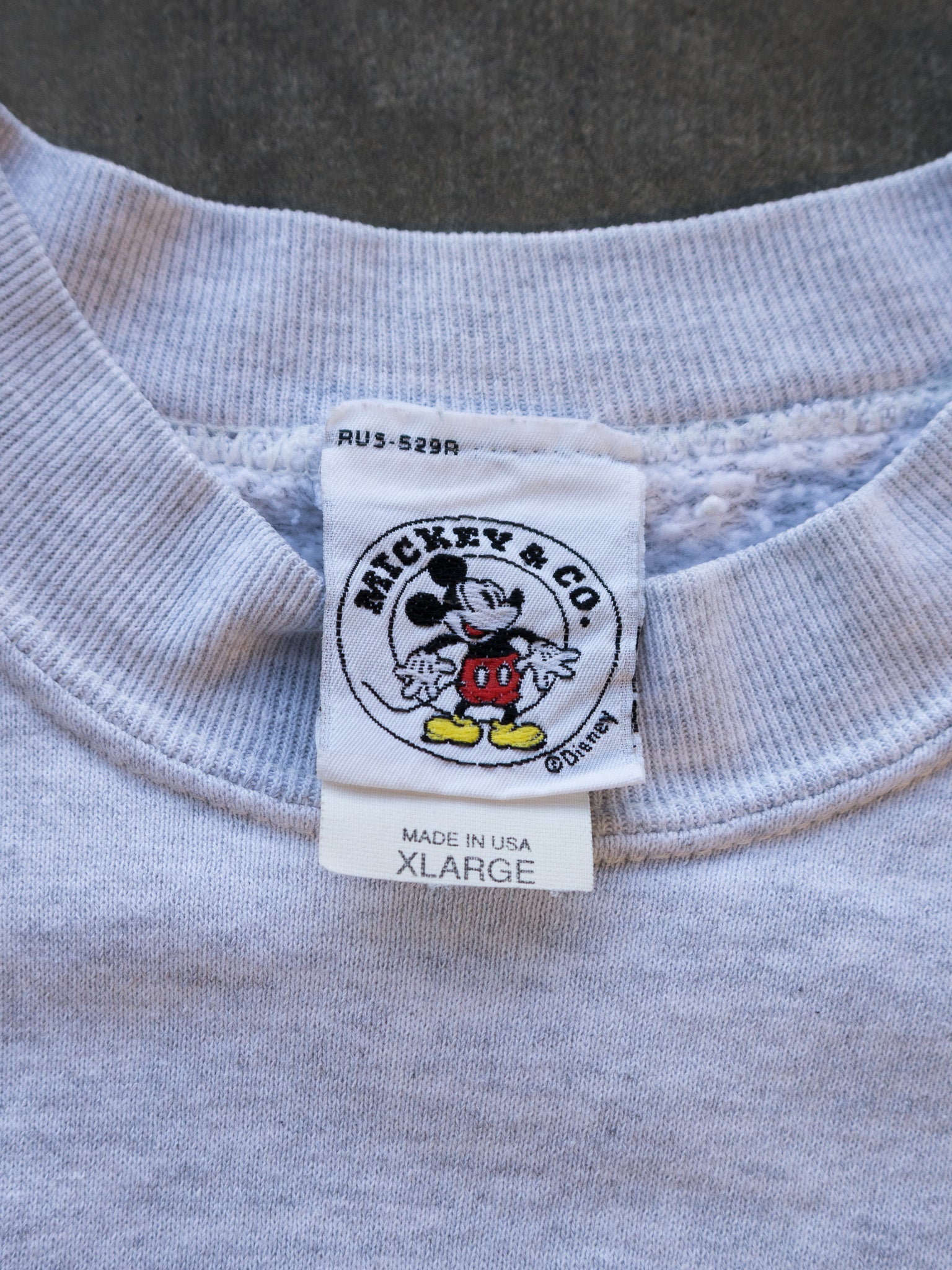 Vintage Grey Disney Mickey Sweatshirt (XL)