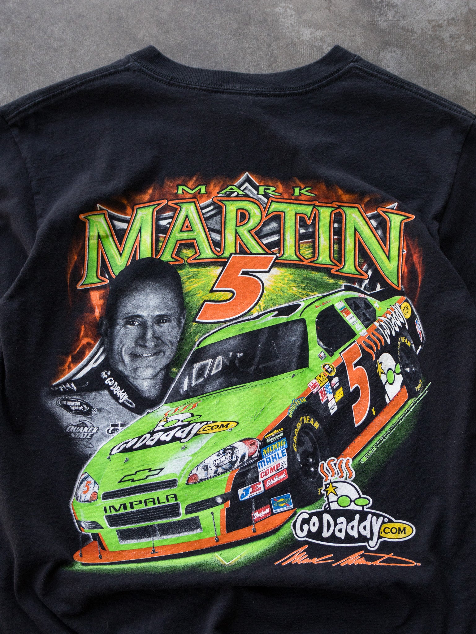 Vintage 2010 Black Mark Martin NASCAR Tee (M)