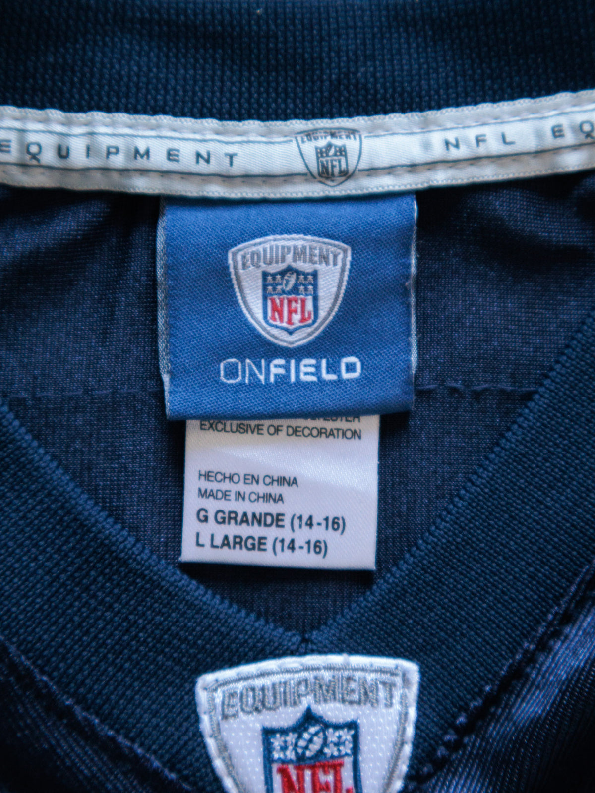 Vintage 00s Navy Reebok New England Patriots Brady Jersey (14-16Y)