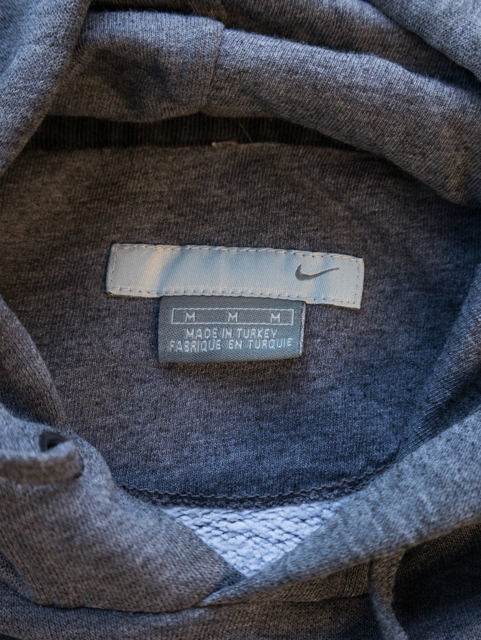 Vintage Dark Grey Nike Hoodie (M)