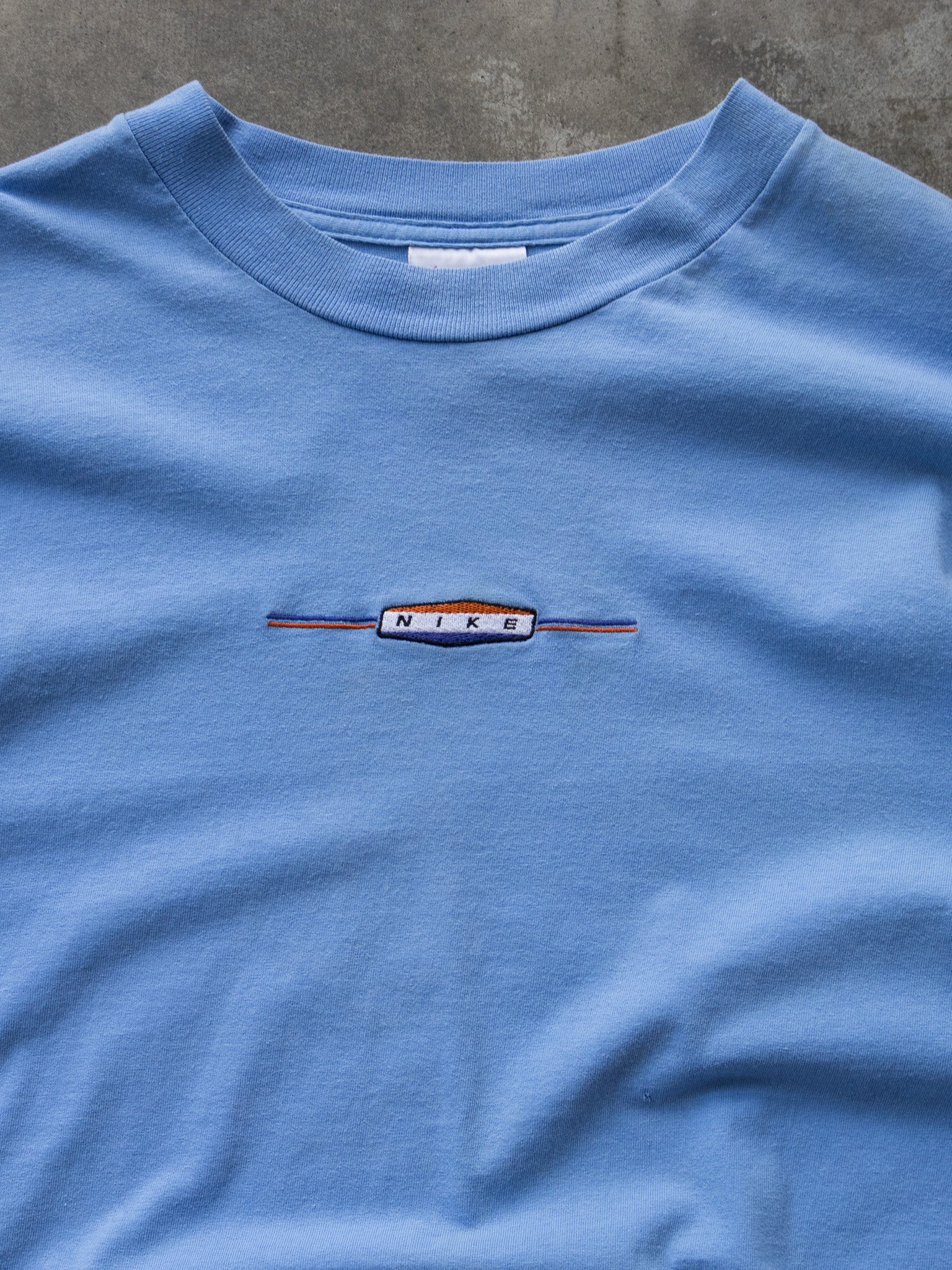 Vintage 00s Blue Nike Logo Long Sleeve (L)