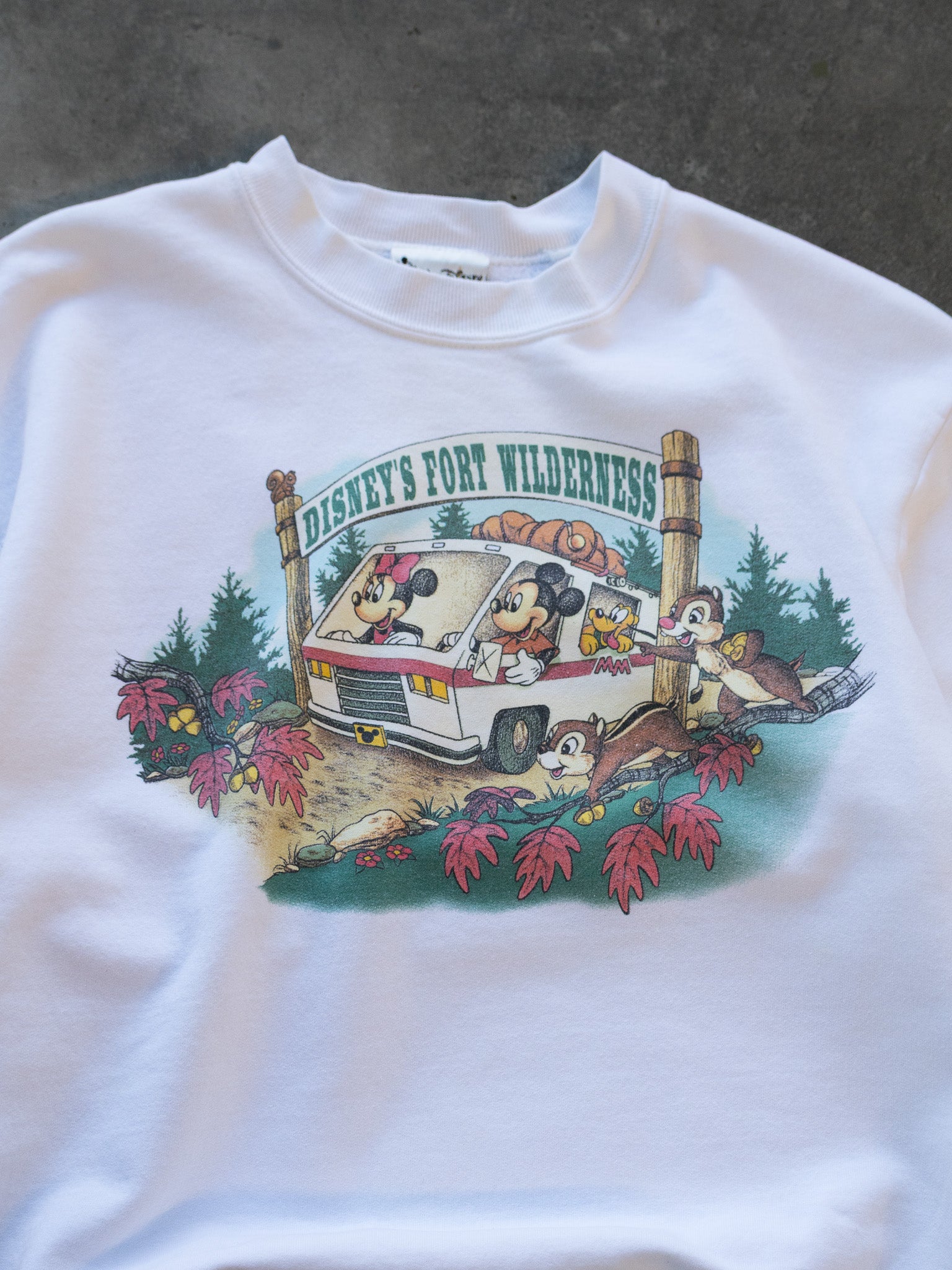 Vintage White Disney Fort Wilderness Sweatshirt (M)